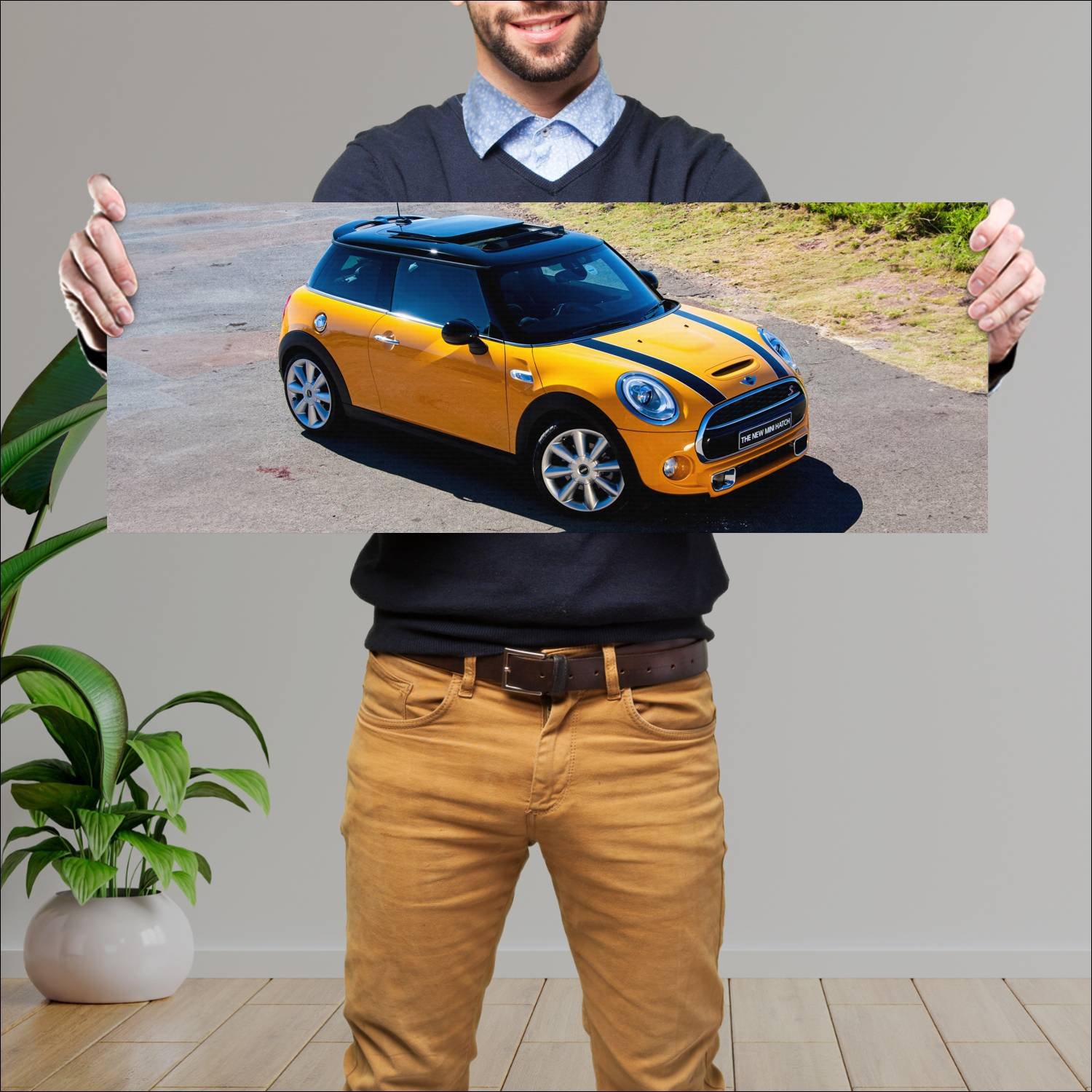 Cuadro grande 30x80cm 2014 mini cooper s 3 door za 196 Mini