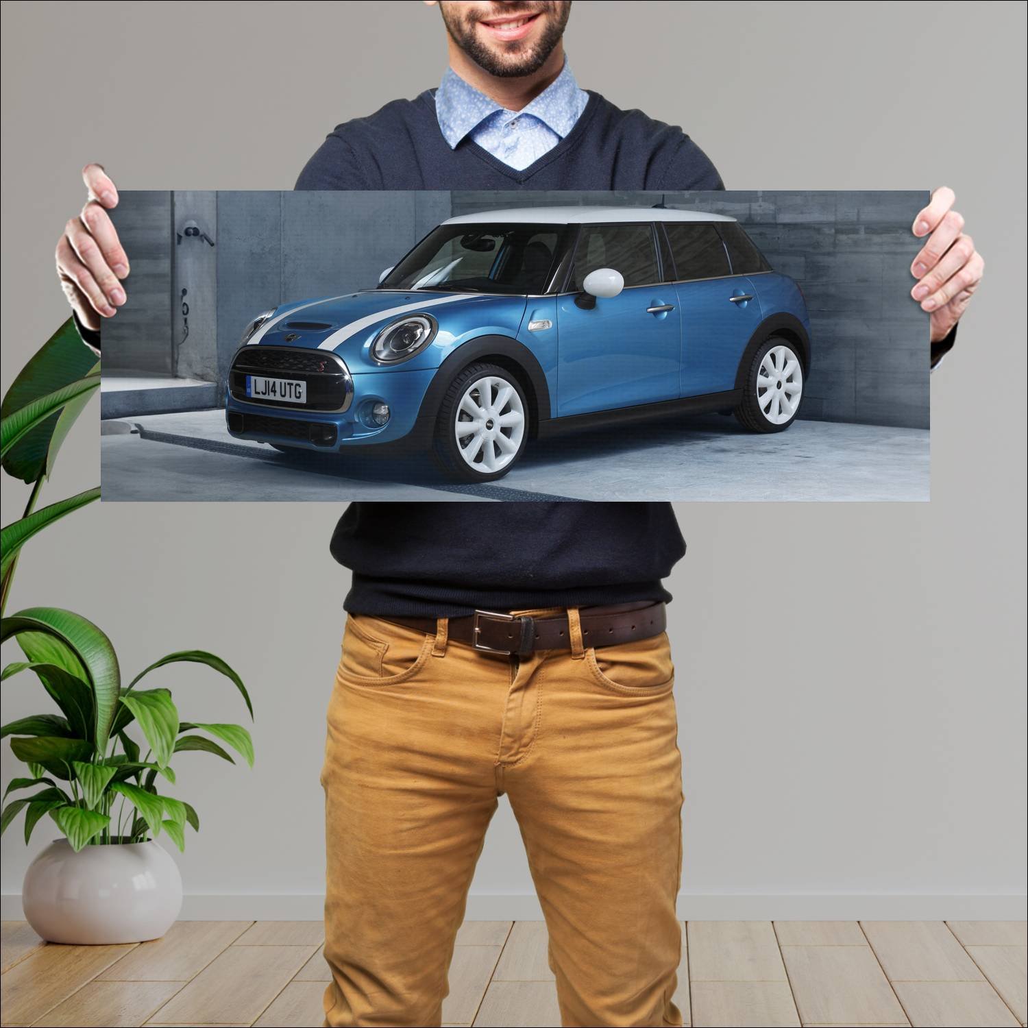 Cuadro grande 30x80cm 2014 mini cooper s 5 door 13 199 Mini