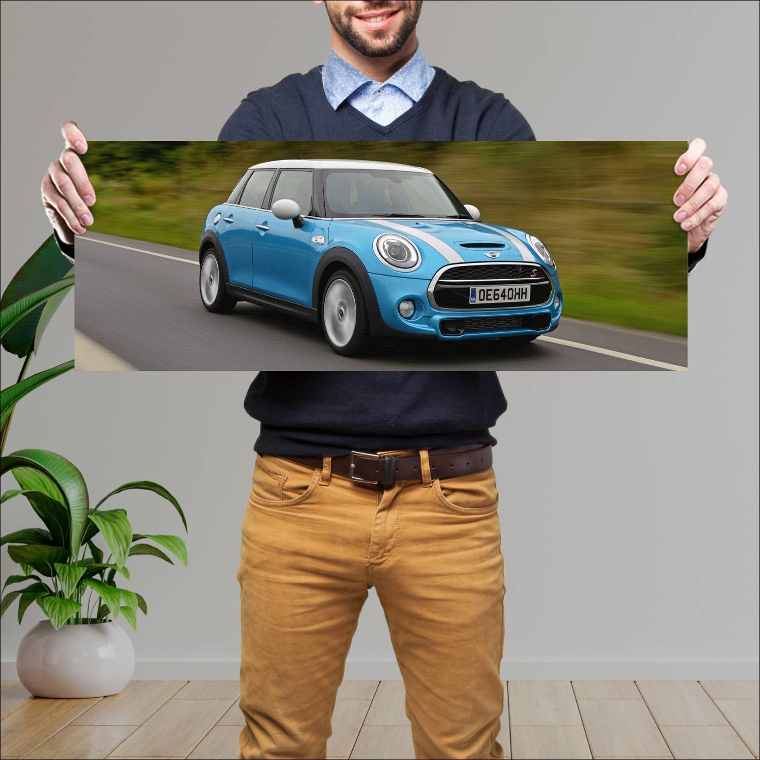 Cuadro grande 30x80cm 2014 mini cooper s 5 door uk 201 Mini