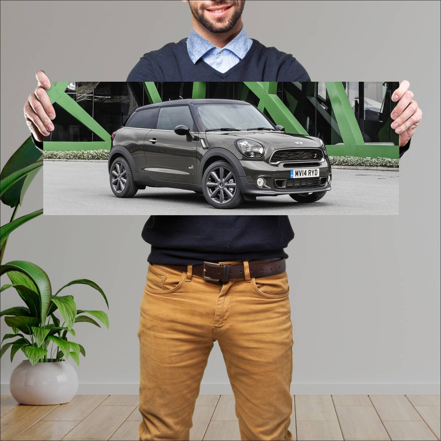 Cuadro grande 30x80cm 2014 mini cooper s paceman 1 207 Mini
