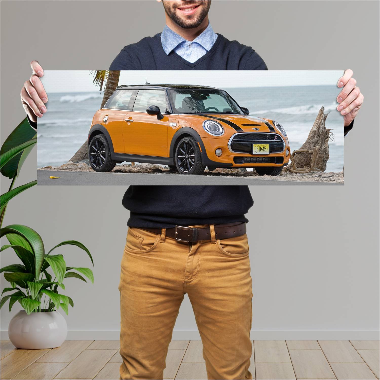 Cuadro grande 30x80cm 2014 mini cooper s us auto 208 Mini