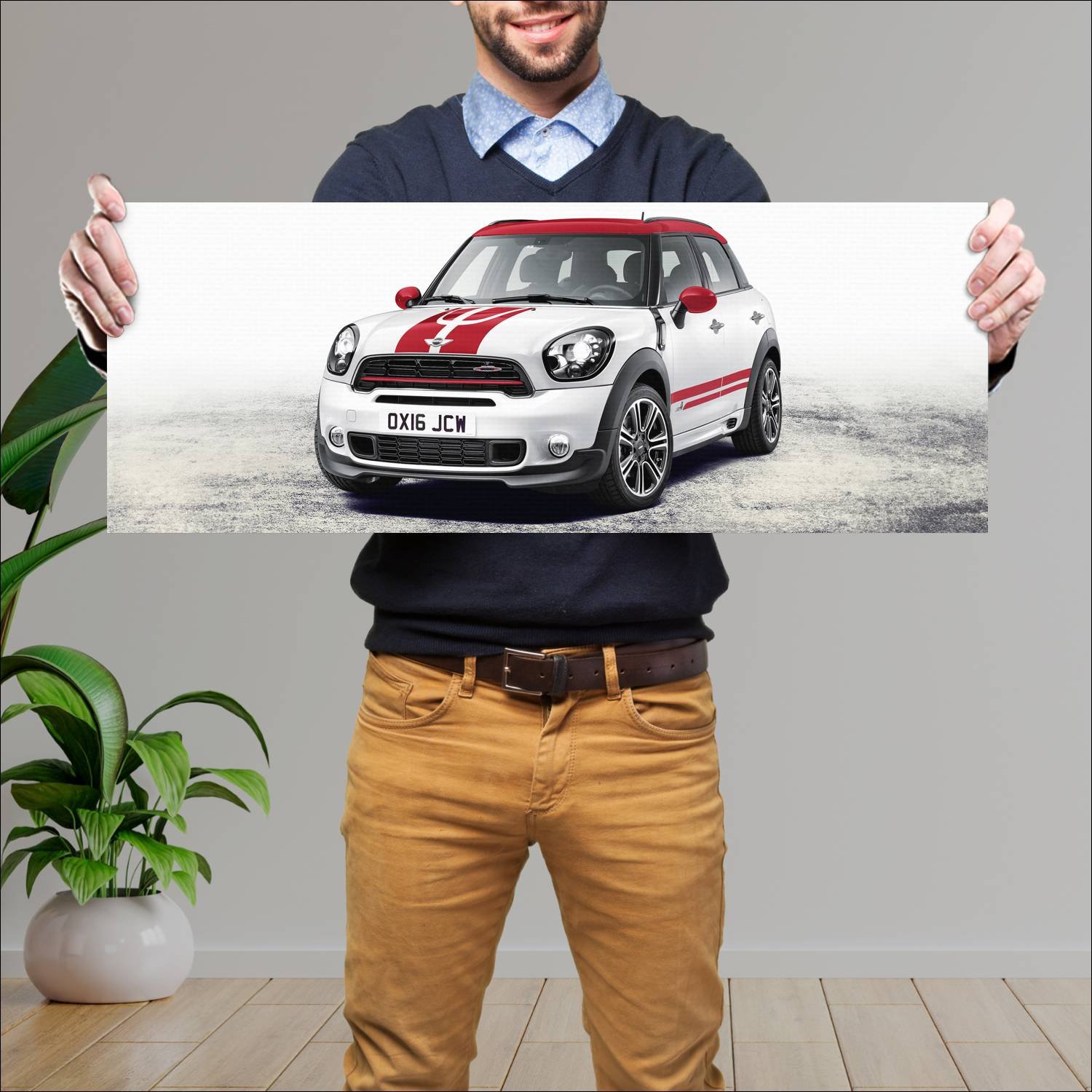 Cuadro grande 30x80cm 2014 mini john cooper works 213 Mini
