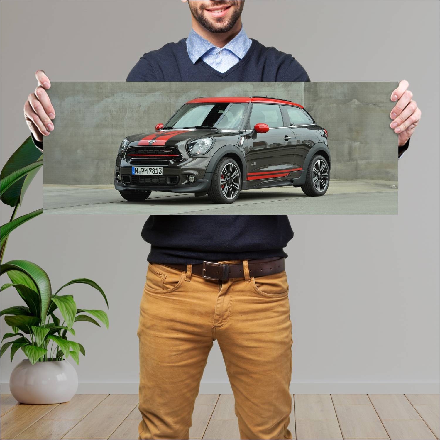 Cuadro grande 30x80cm 2014 mini john cooper works 214 Mini