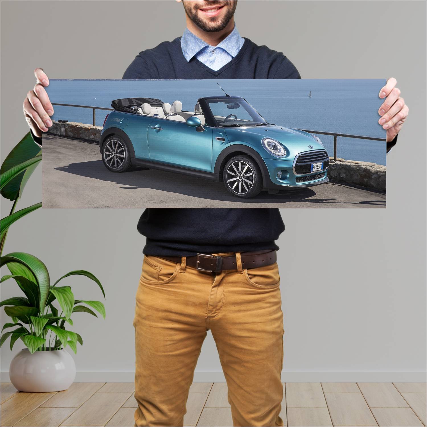 Cuadro grande 30x80cm 2015 mini cooper cabrio Mini