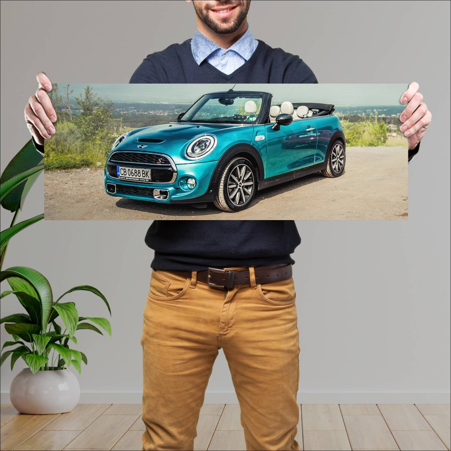 Cuadro grande 30x80cm 2015 mini cooper s cabrio 48 224 Mini