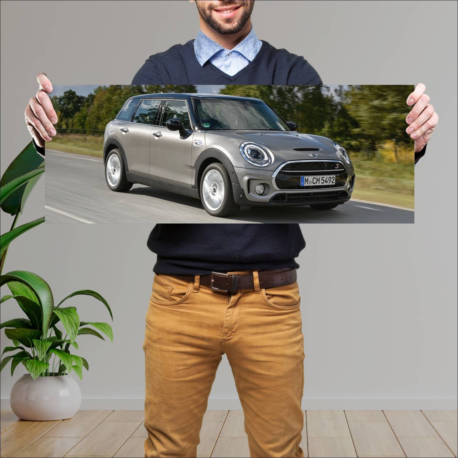 Cuadro grande 30x80cm 2015 mini cooper s clubman 3 228 Mini