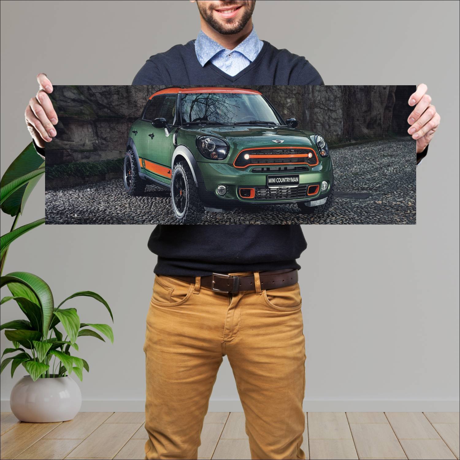 Cuadro grande 30x80cm 2015 mini countryman wears c 236 Mini