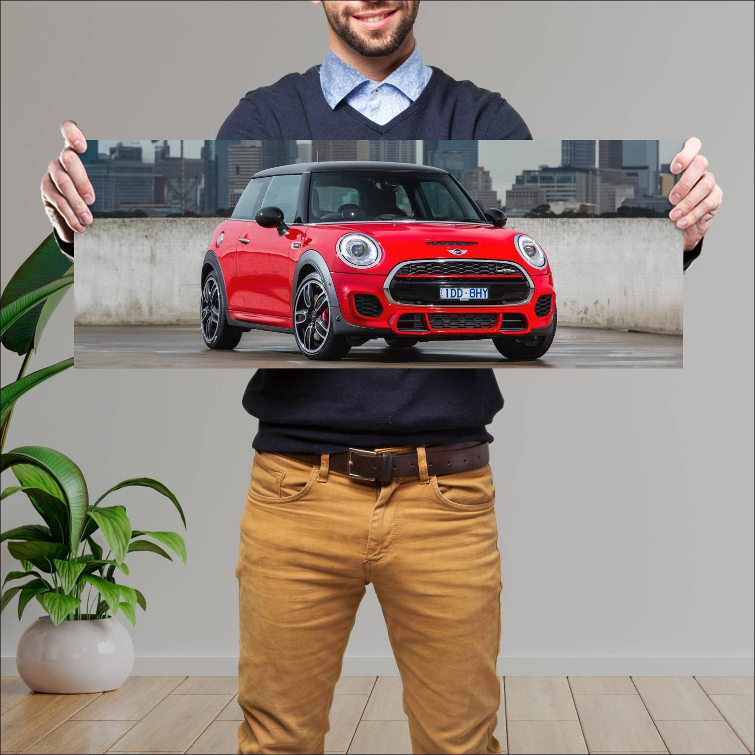 Cuadro grande 30x80cm 2015 mini john cooper works 238 Mini