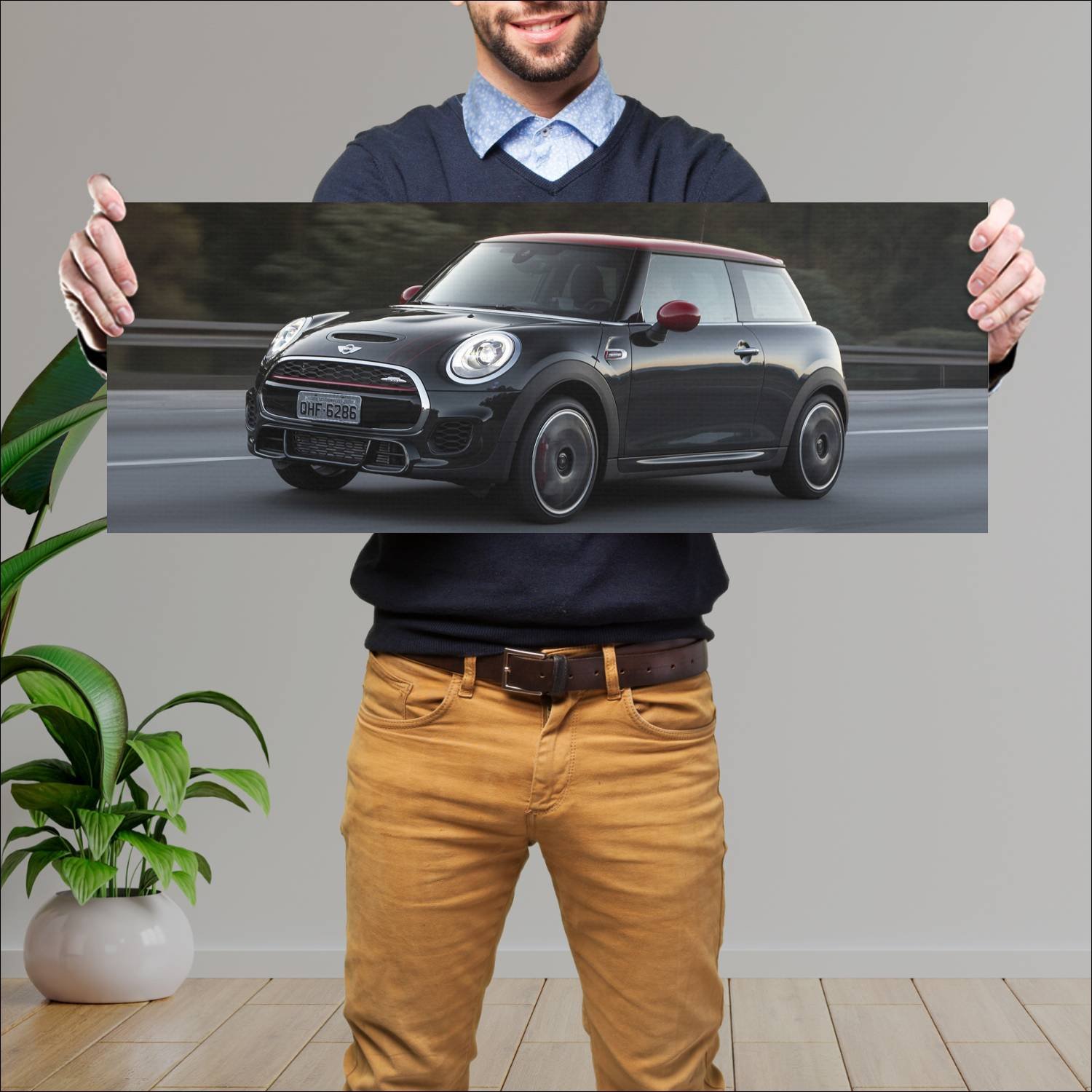 Cuadro grande 30x80cm 2015 mini john cooper works 239 Mini