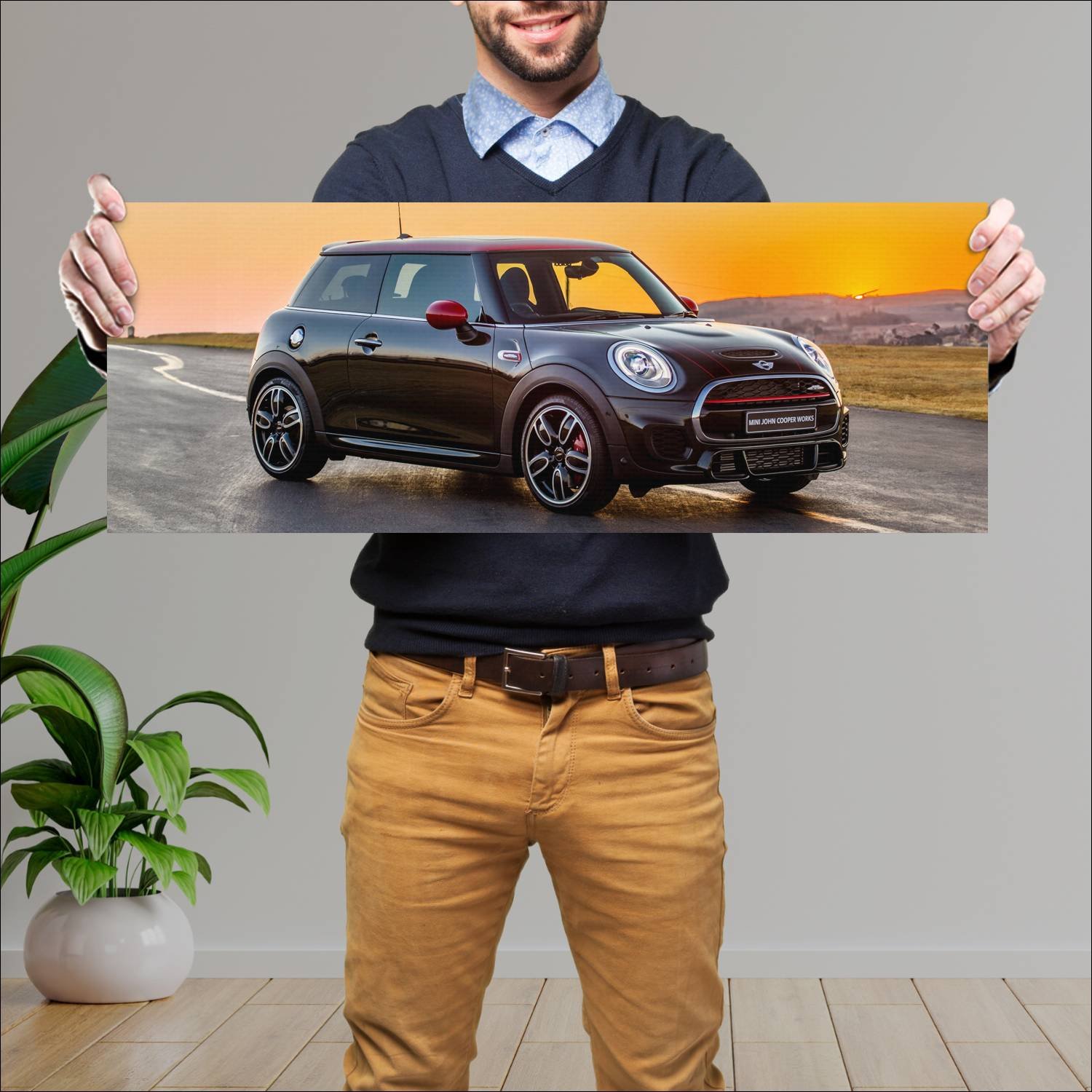 Cuadro grande 30x80cm 2015 mini john cooper works 240 Mini