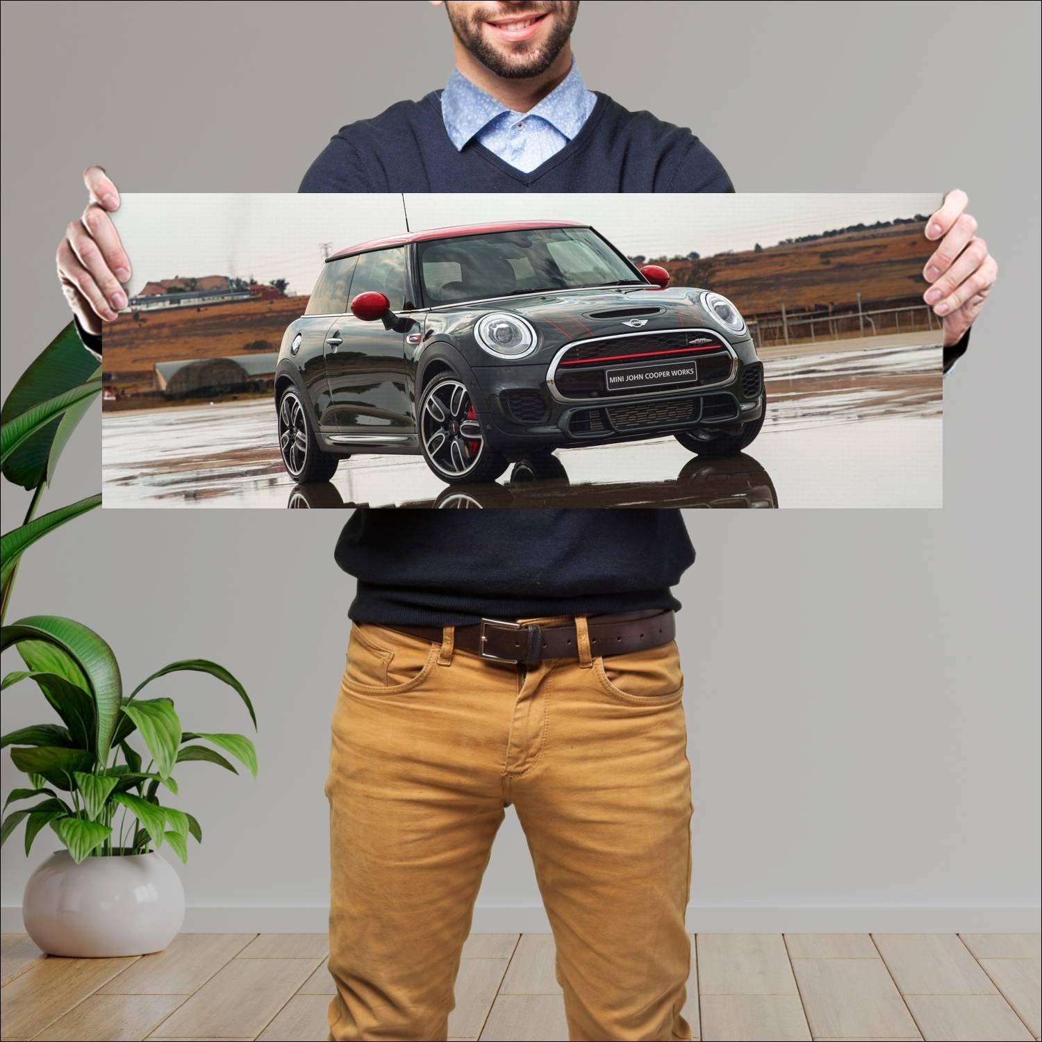 Cuadro grande 30x80cm 2015 mini john cooper works 241 Mini