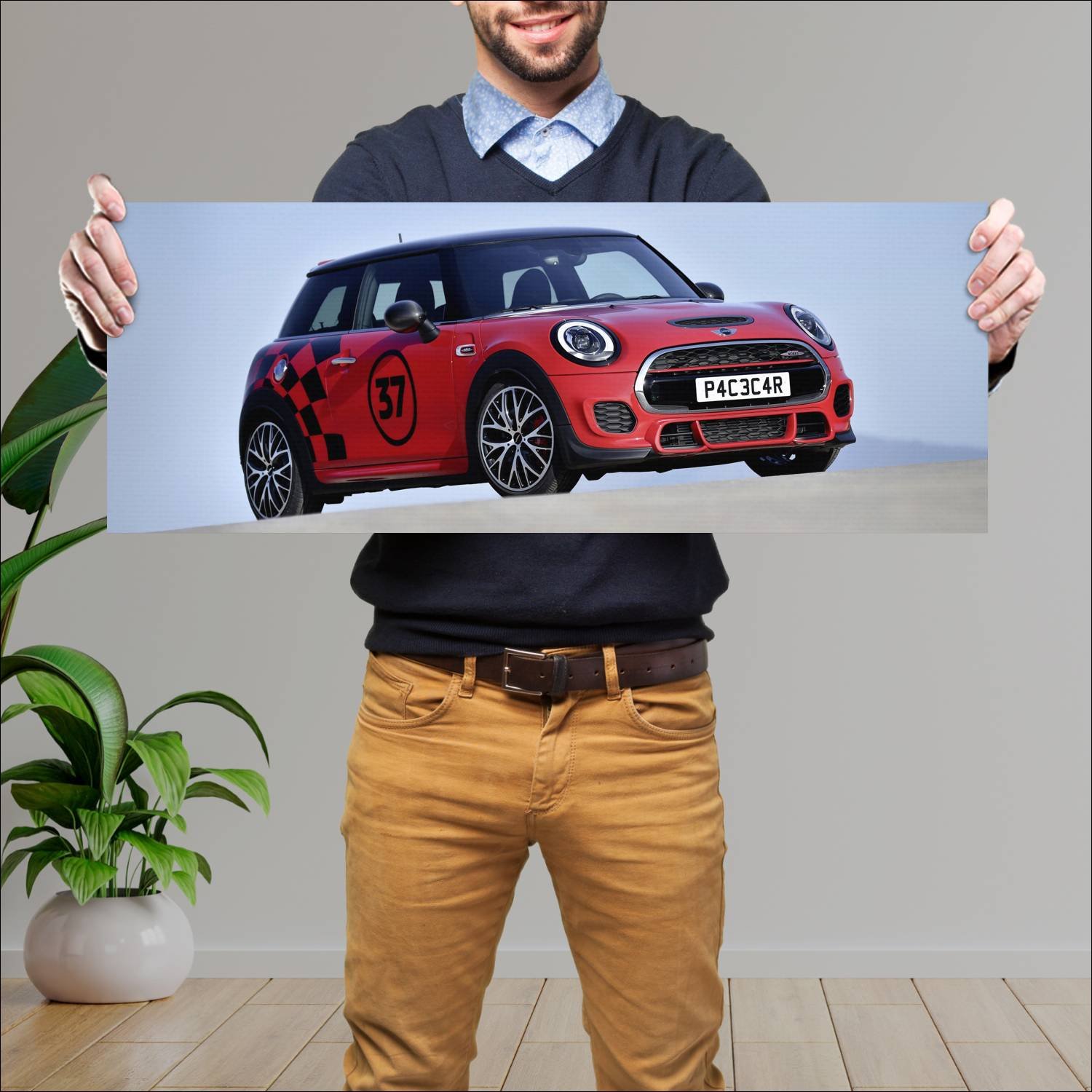 Cuadro grande 30x80cm 2015 mini john cooper works 242 Mini