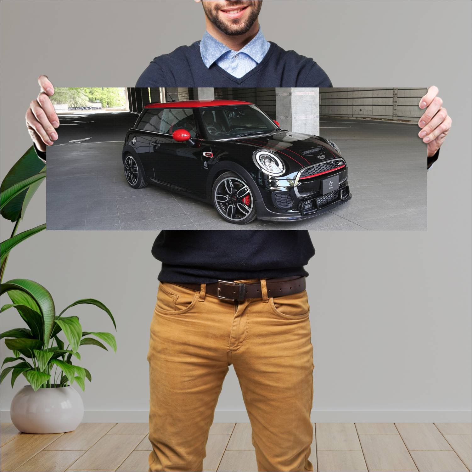 Cuadro grande 30x80cm 2015 mini john cooper works 243 Mini