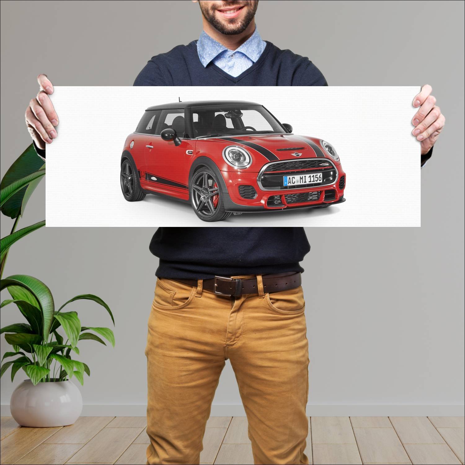 Cuadro grande 30x80cm 2015 mini john cooper works 244 Mini