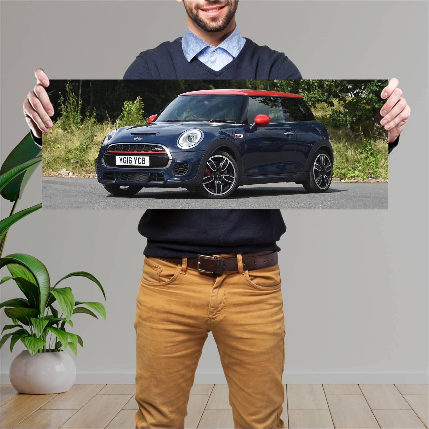 Cuadro grande 30x80cm 2015 mini john cooper works 246 Mini