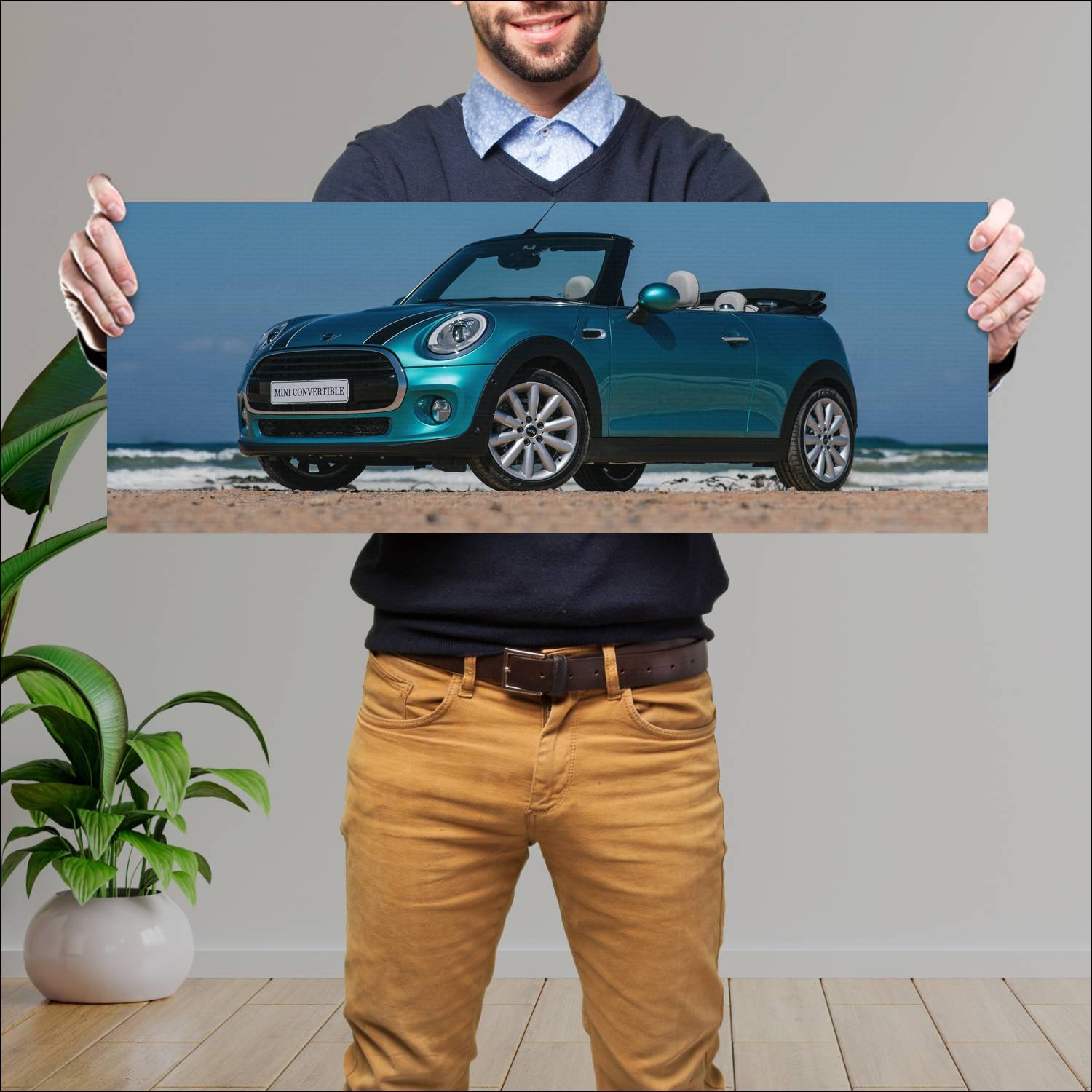 Cuadro grande 30x80cm 2016 mini cooper convertible 254 Mini