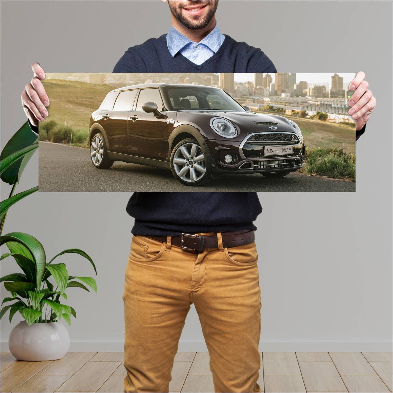 Cuadro grande 30x80cm 2016 mini cooper s clubman z 258 Mini