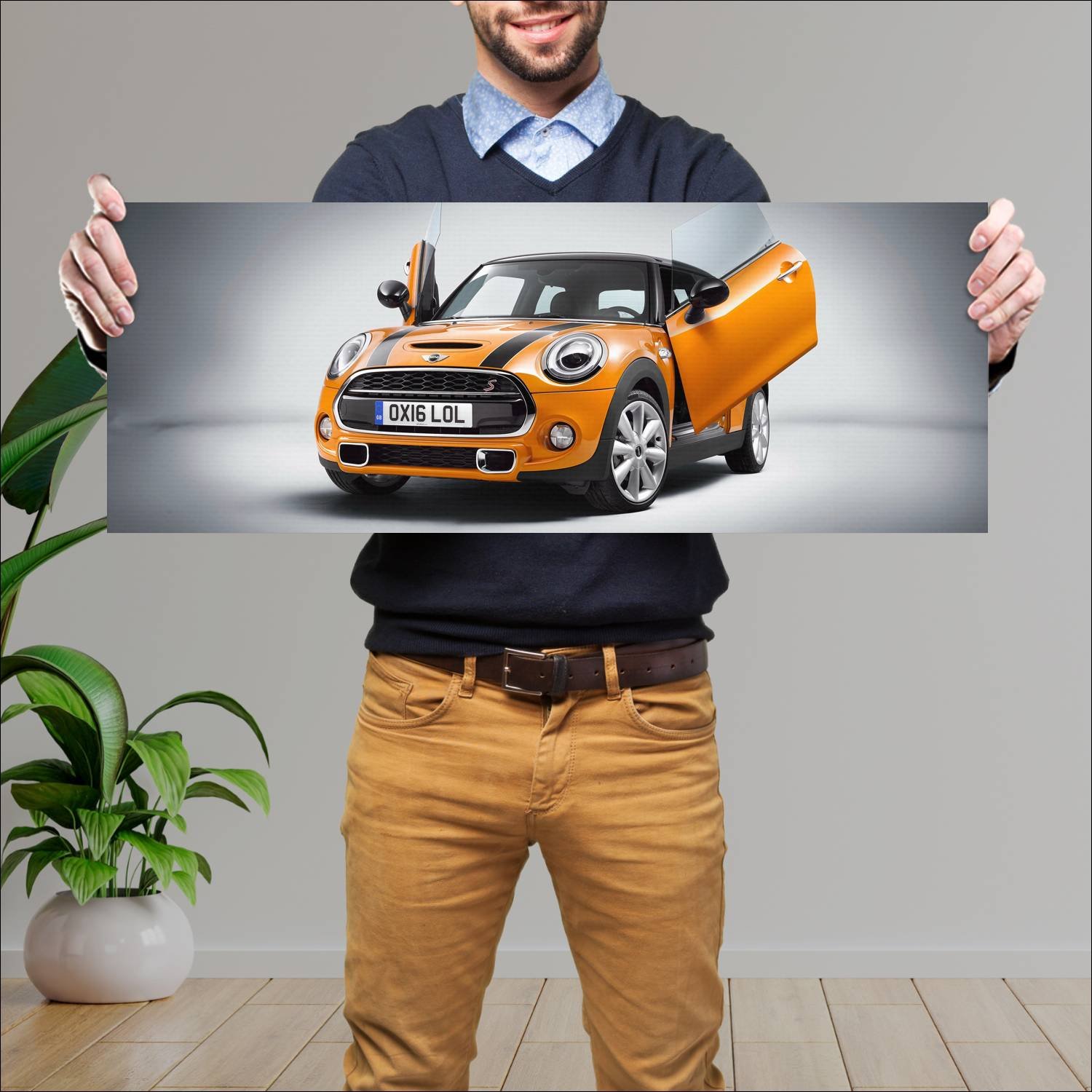 Cuadro grande 30x80cm 2016 mini cooper s scissor d 263 Mini