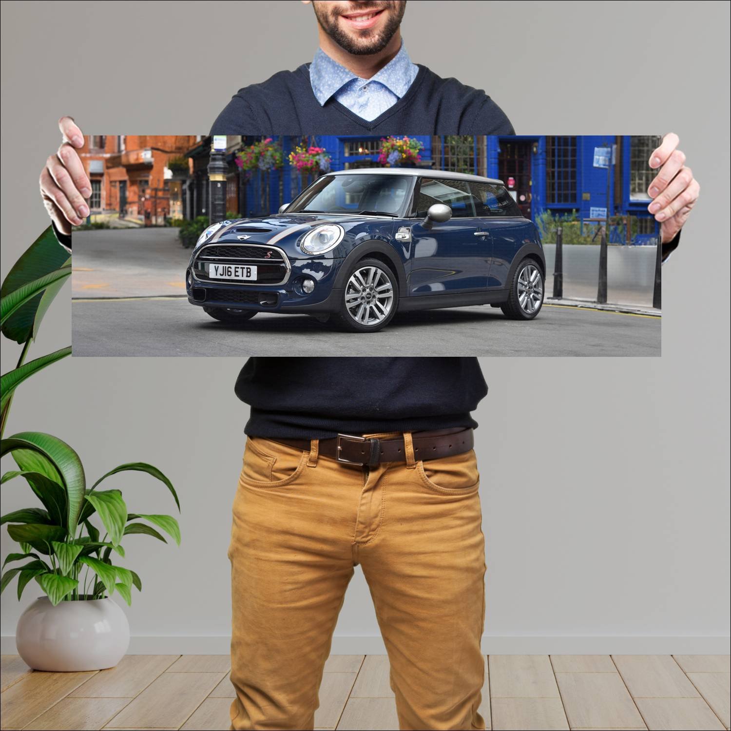 Cuadro grande 30x80cm 2016 mini cooper s seven 3 d 264 Mini