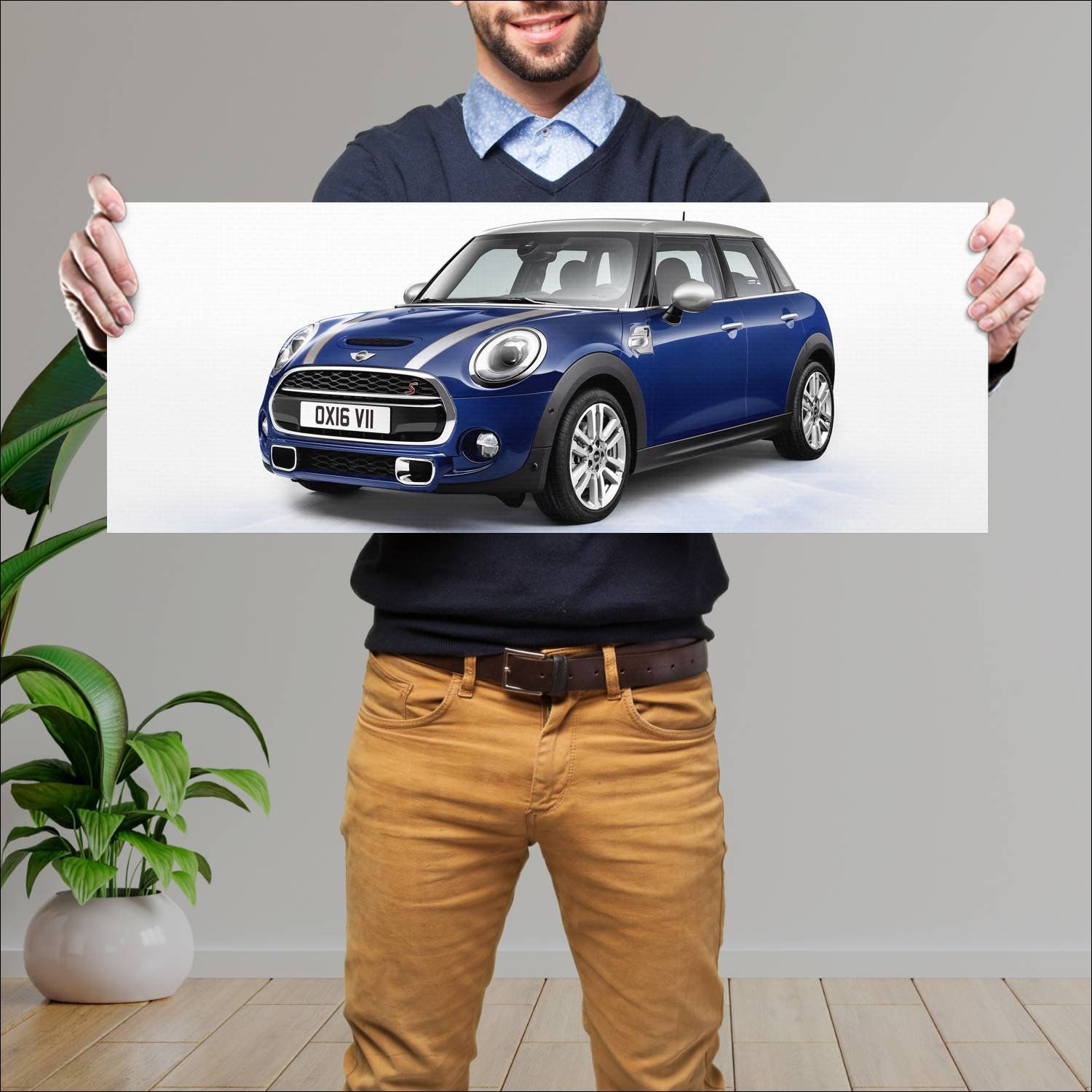 Cuadro grande 30x80cm 2016 mini cooper s seven 5 d 266 Mini