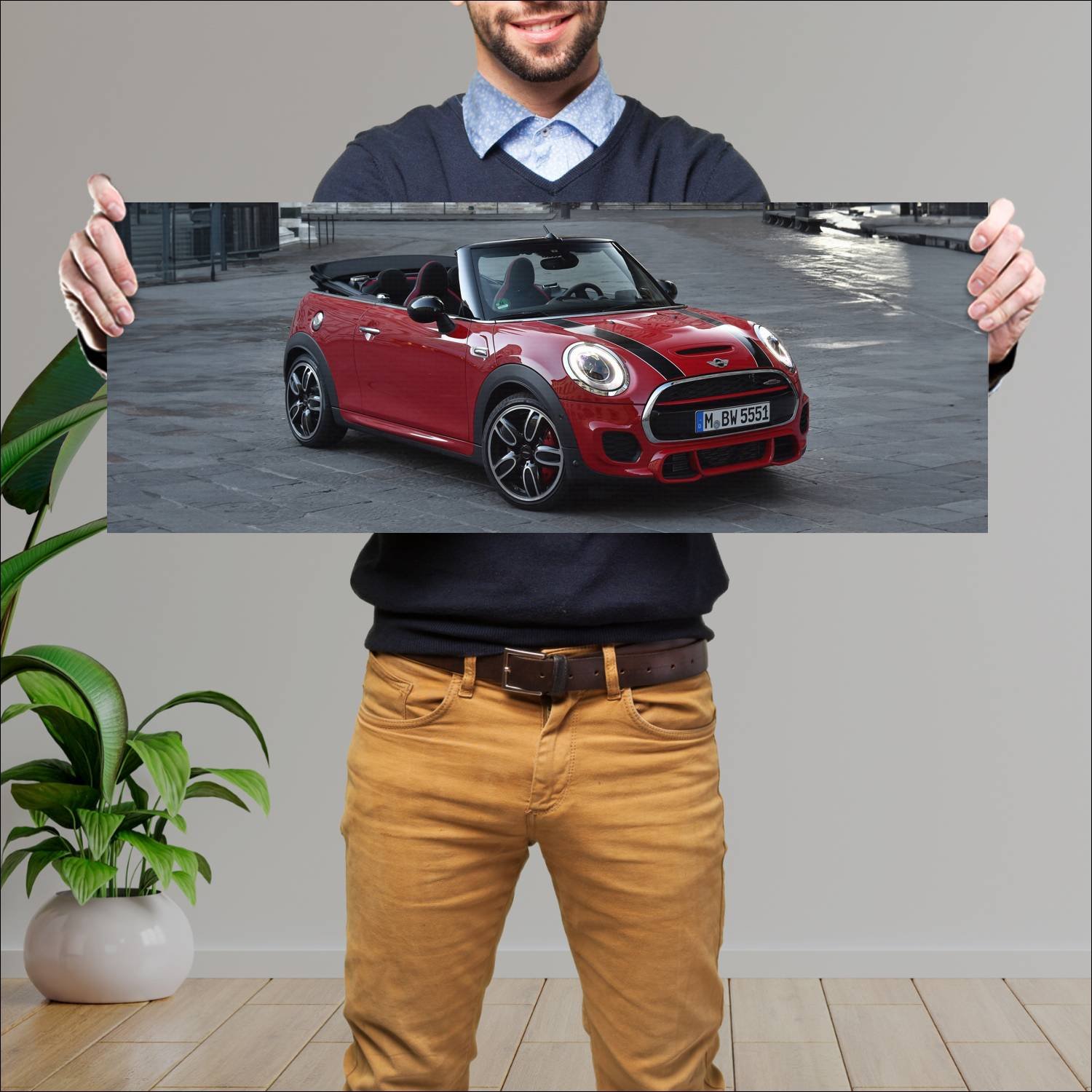 Cuadro grande 30x80cm 2016 mini john cooper works 267 Mini