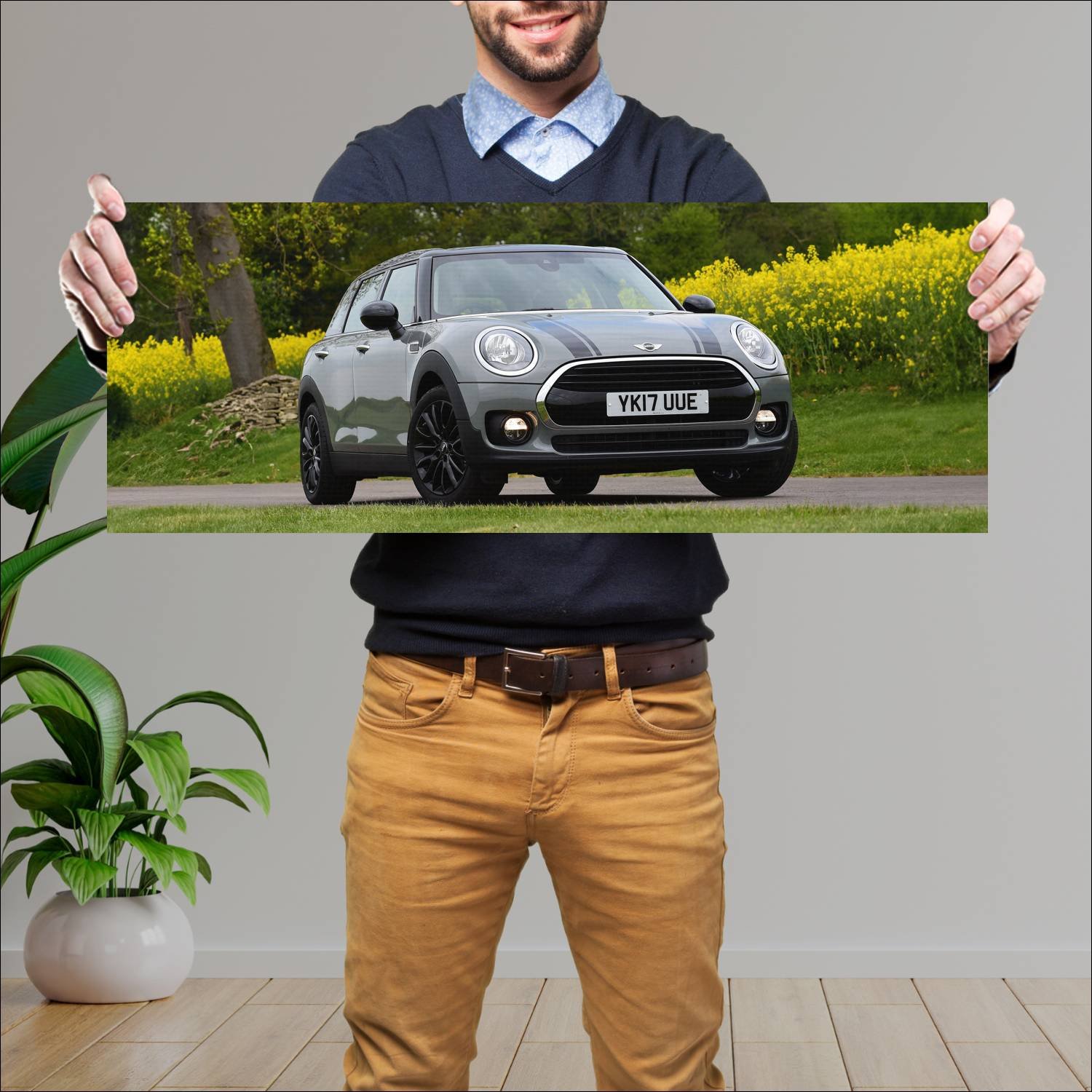 Cuadro grande 30x80cm 2017 mini cooper clubman bla 279 Mini