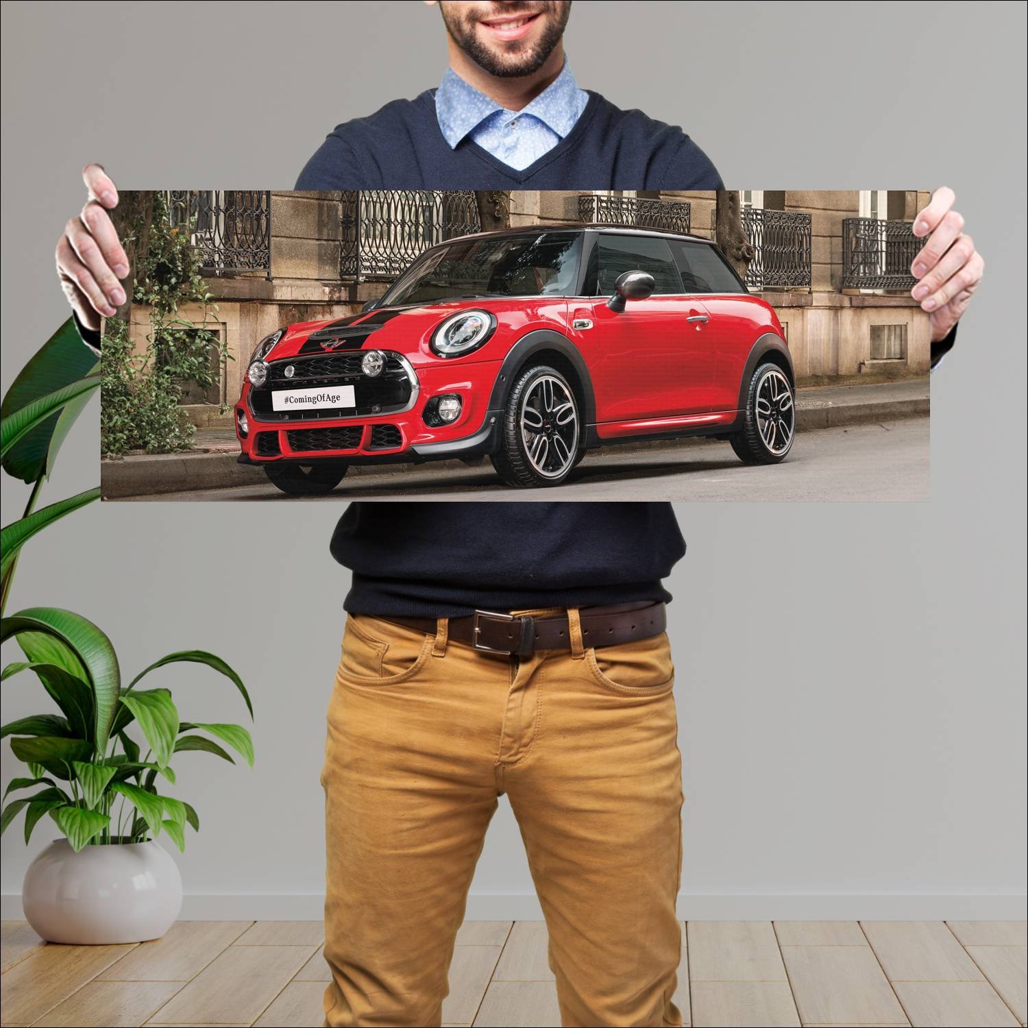 Cuadro grande 30x80cm 2017 mini cooper s 15th anni 287 Mini