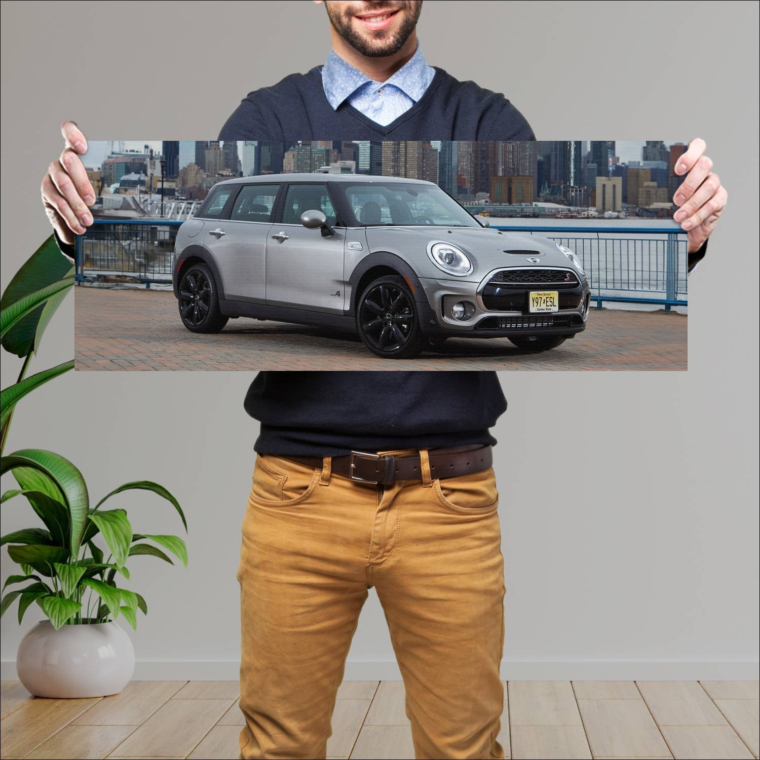 Cuadro grande 30x80cm 2017 mini cooper s clubman u 289 Mini
