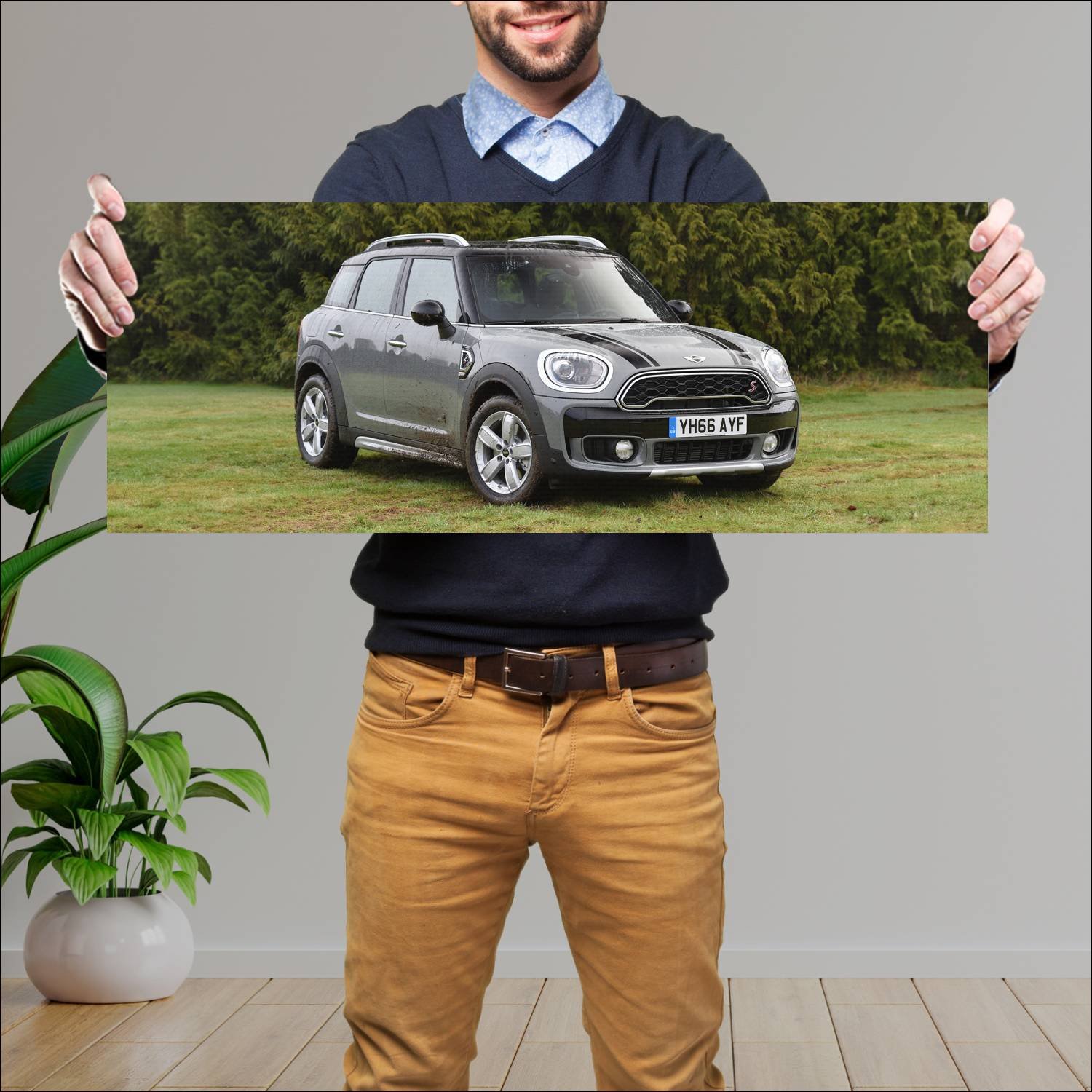 Cuadro grande 30x80cm 2017 mini cooper s countryma 295 Mini
