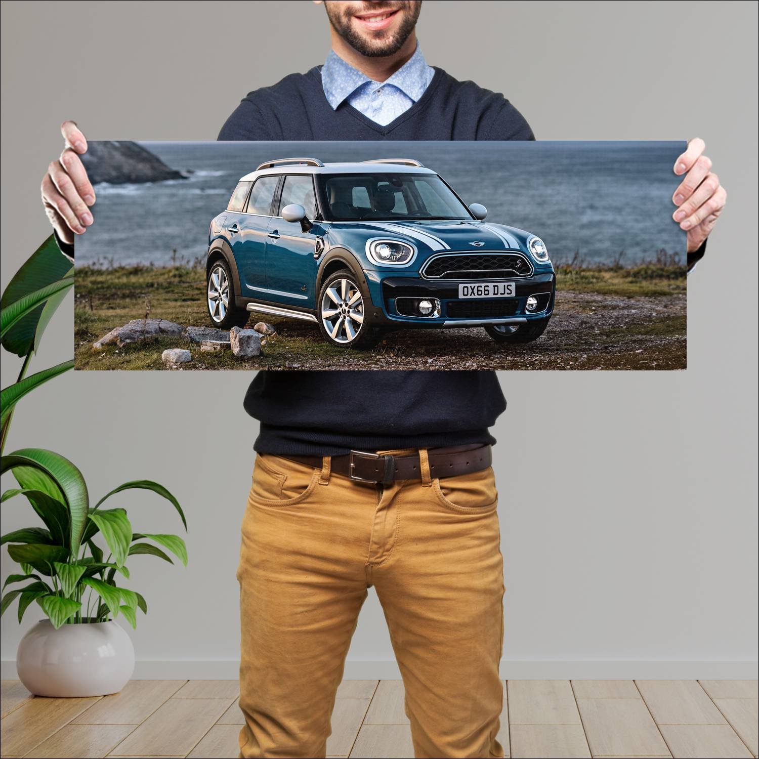 Cuadro grande 30x80cm 2017 mini cooper s countryma 296 Mini