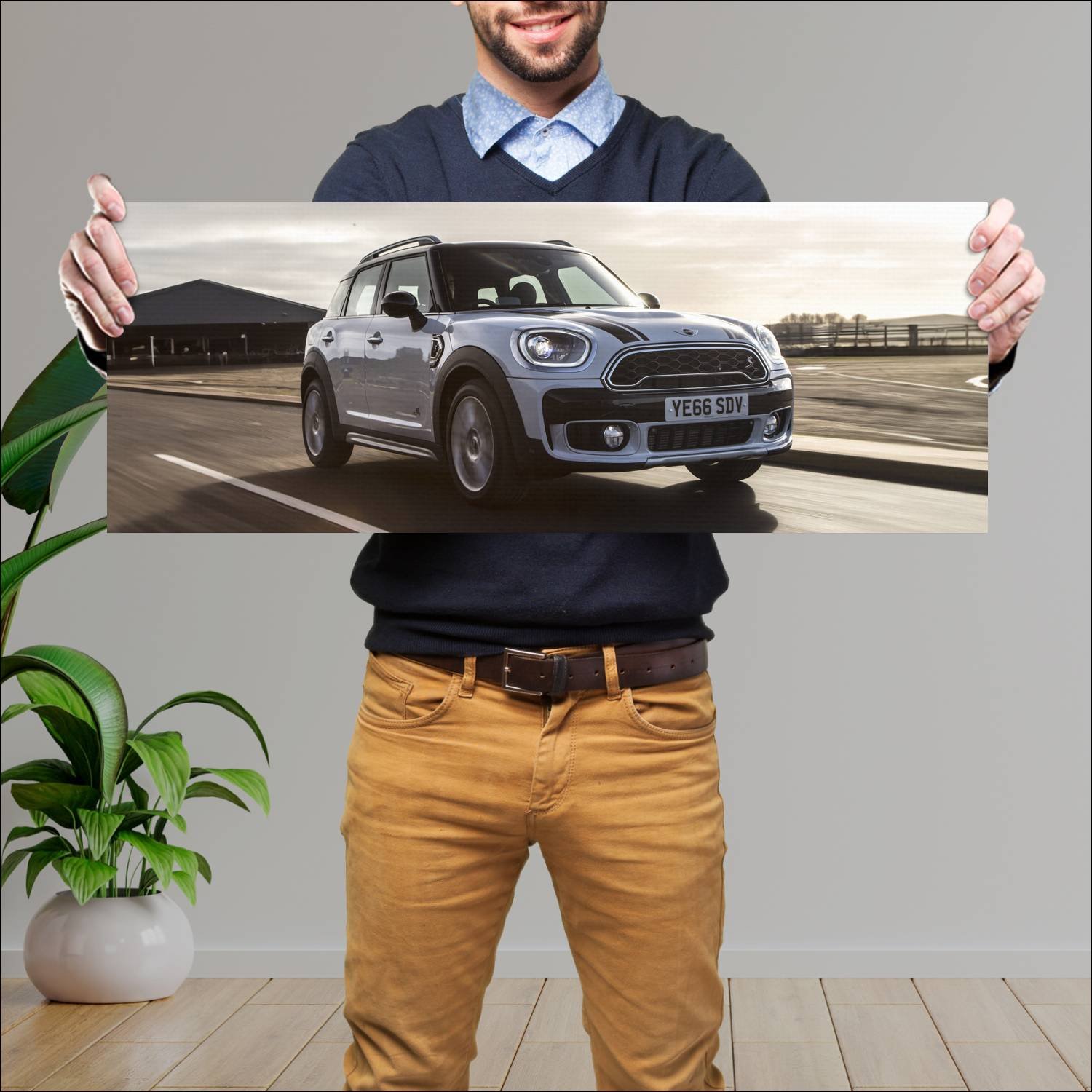 Cuadro grande 30x80cm 2017 mini cooper s countryma 297 Mini