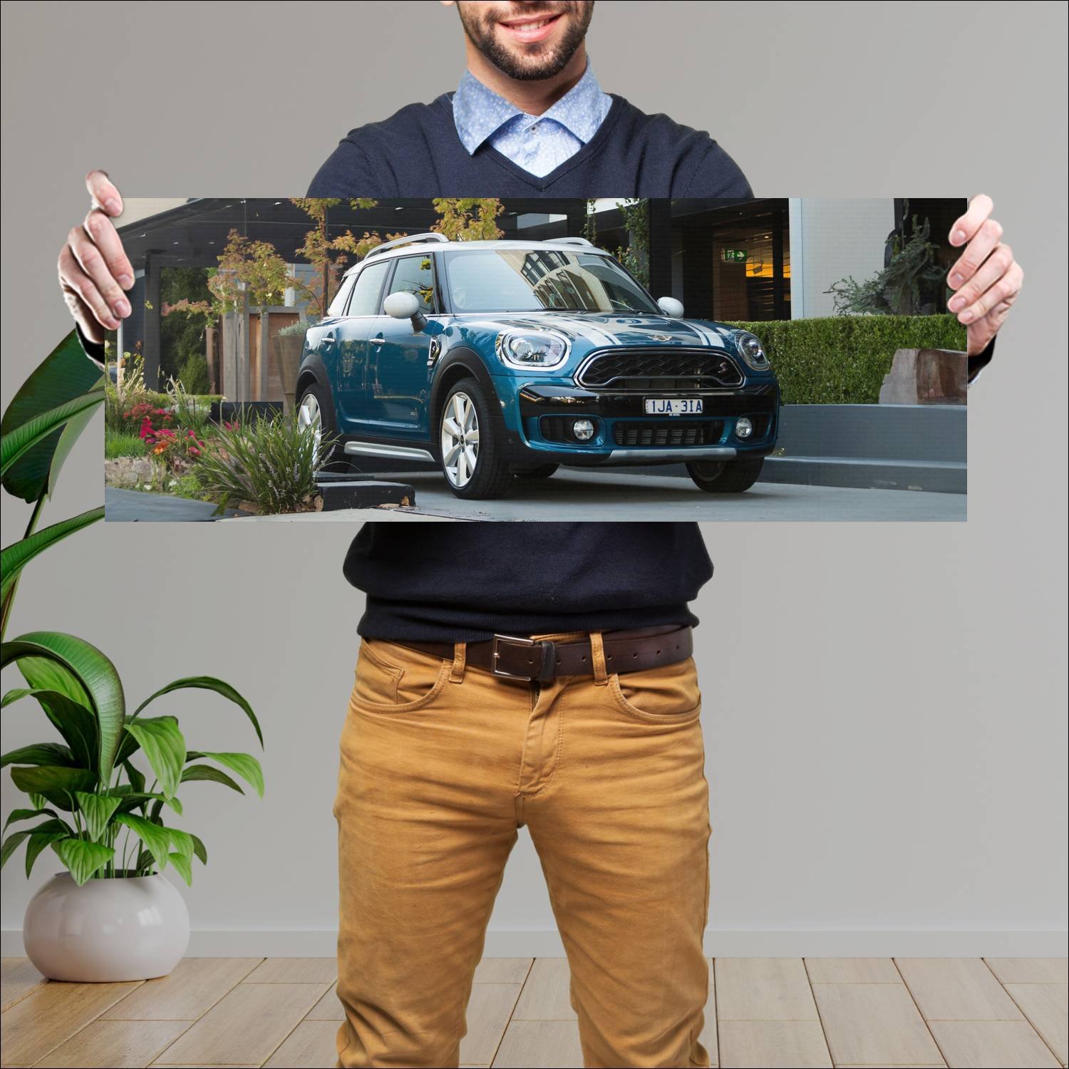 Cuadro grande 30x80cm 2017 mini cooper s countryma 298 Mini