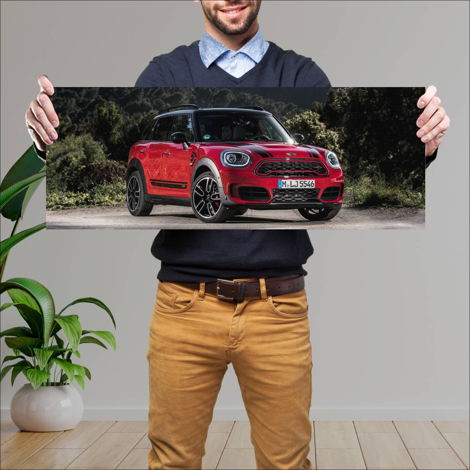 Cuadro grande 30x80cm 2017 mini john cooper works 308 Mini