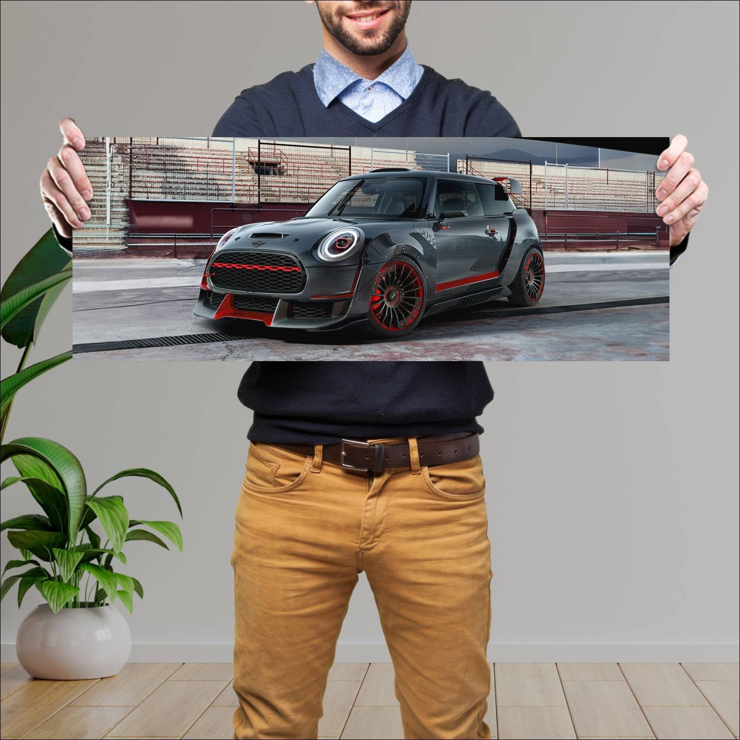 Cuadro grande 30x80cm 2017 mini john cooper works 310 Mini