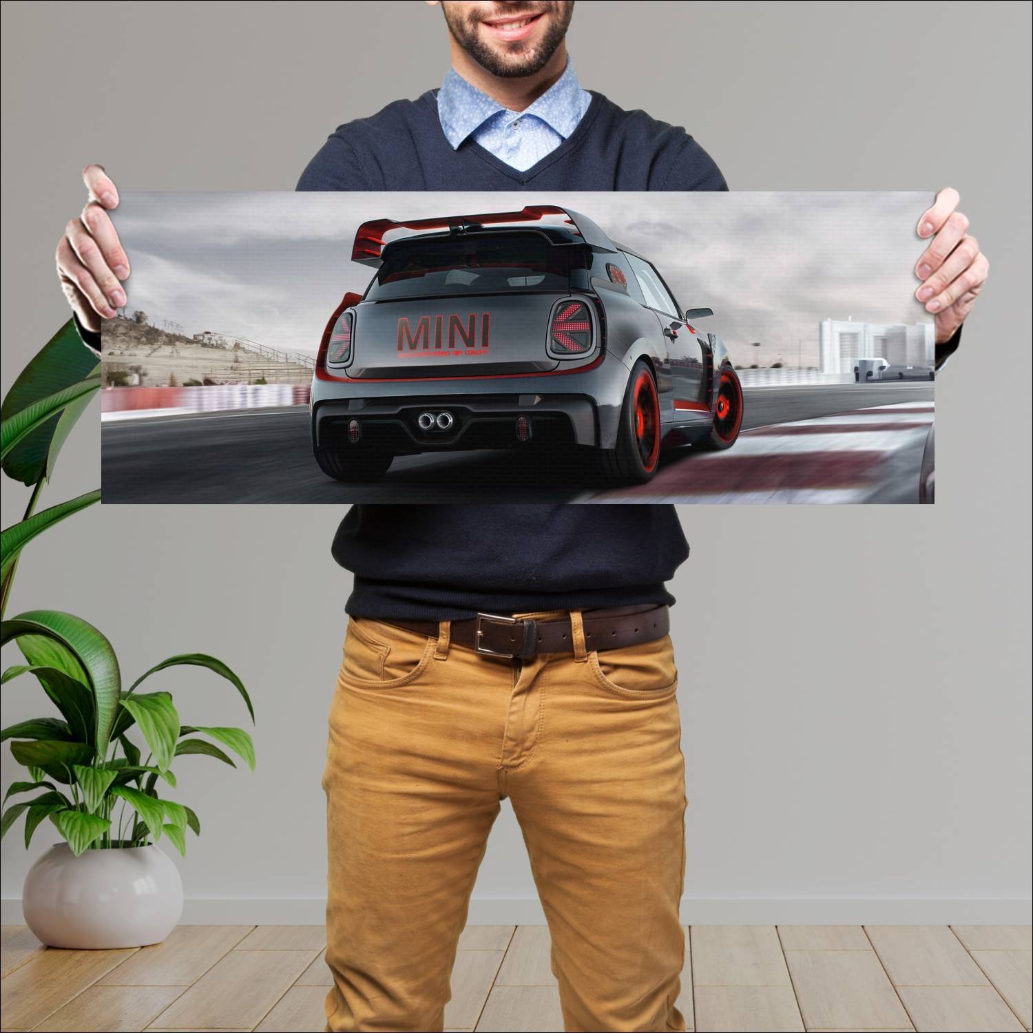 Cuadro grande 30x80cm 2017 mini john cooper works 311 Mini