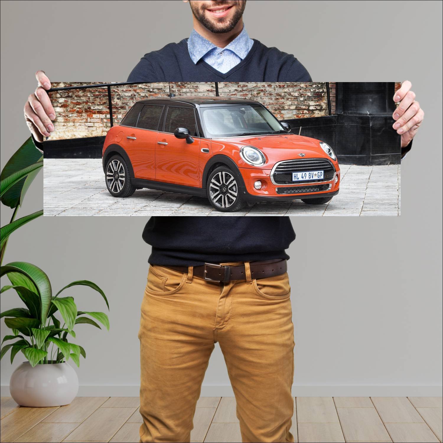 Cuadro grande 30x80cm 2018 mini cooper 5 door za 7 316 Mini