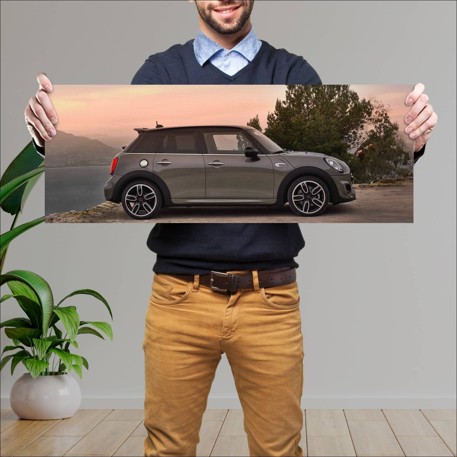 Cuadro grande 30x80cm 2018 mini cooper s jcw packa 335 Mini