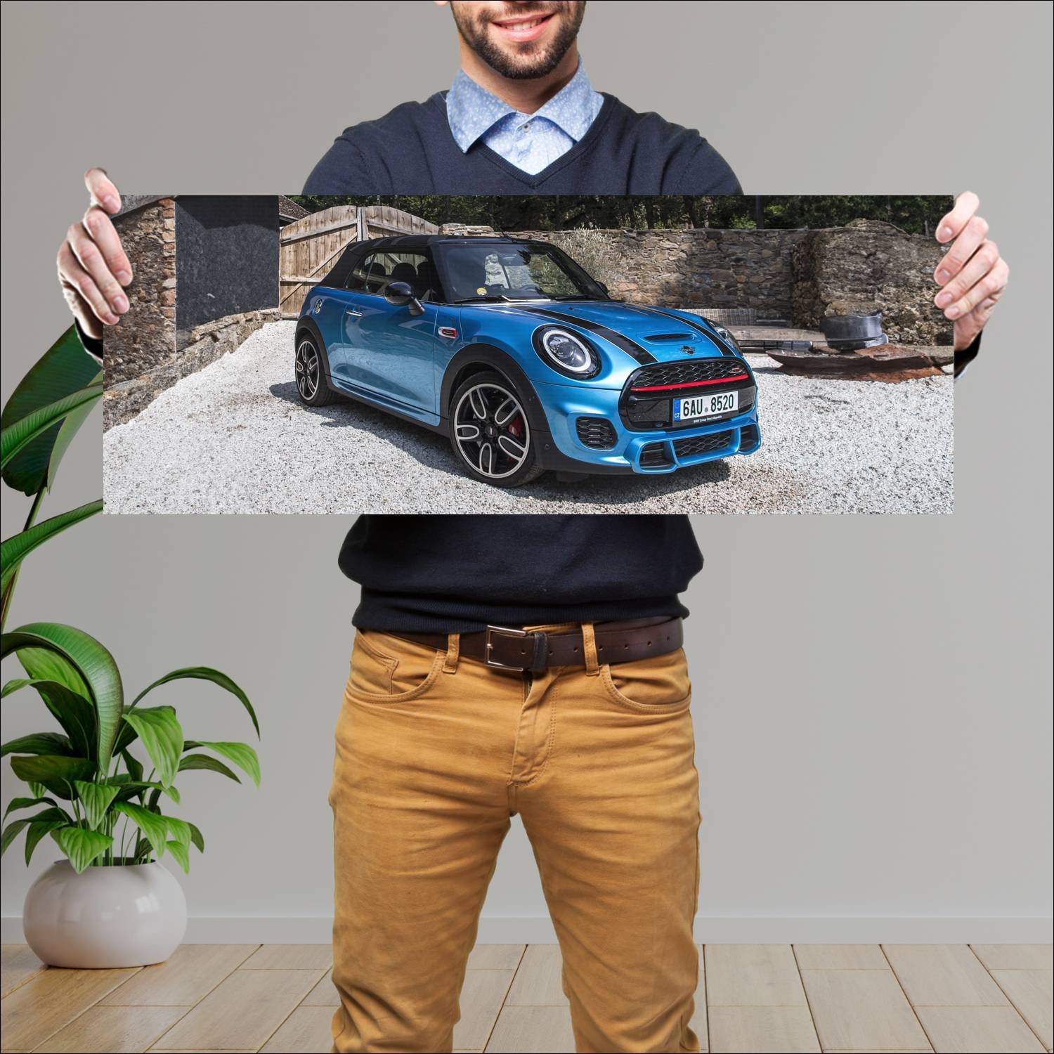 Cuadro grande 30x80cm 2018 mini john cooper works 338 Mini