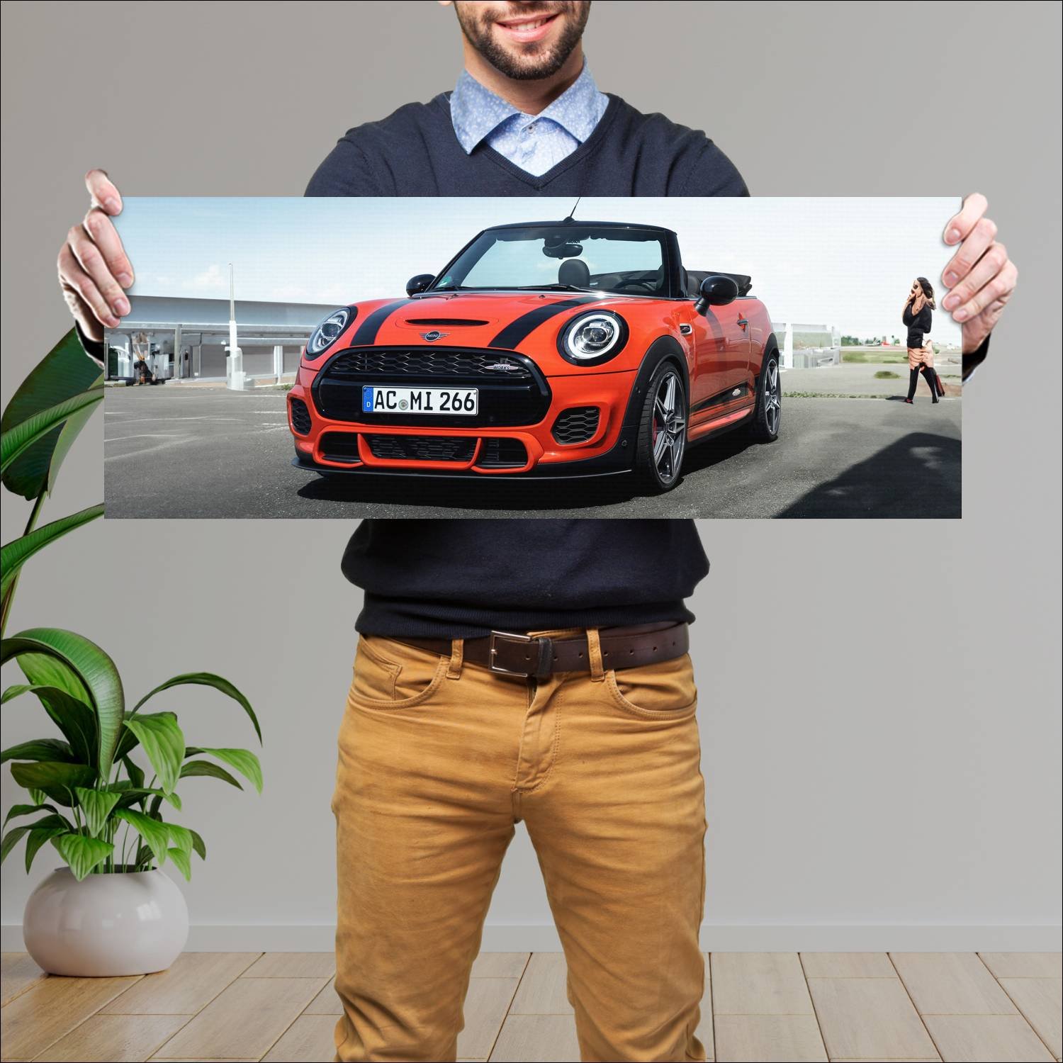 Cuadro grande 30x80cm 2018 mini john cooper works 341 Mini