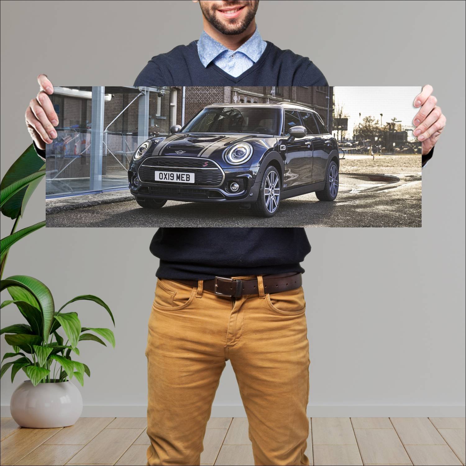 Cuadro grande 30x80cm 2019 mini cooper s clubman 9 351 Mini