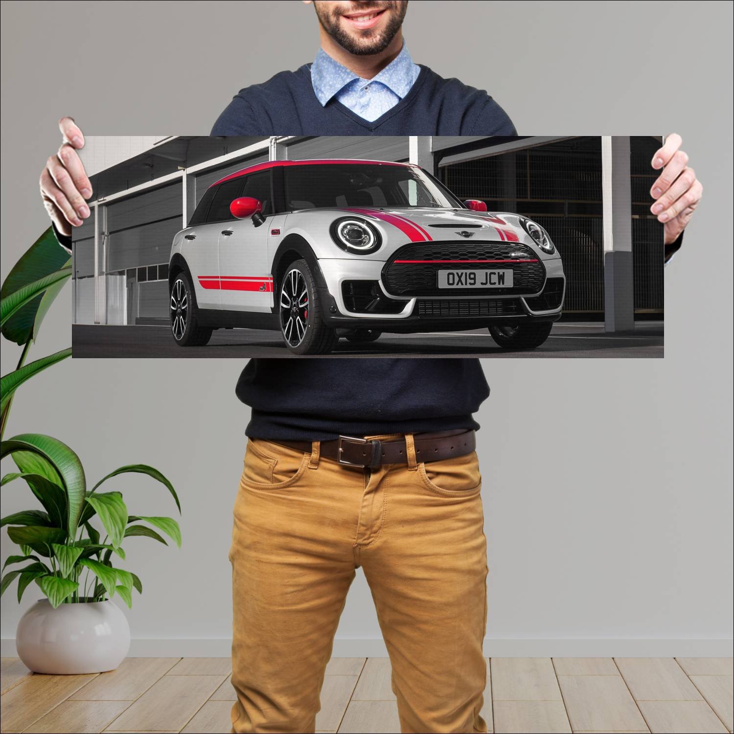 Cuadro grande 30x80cm 2019 mini john cooper works 358 Mini