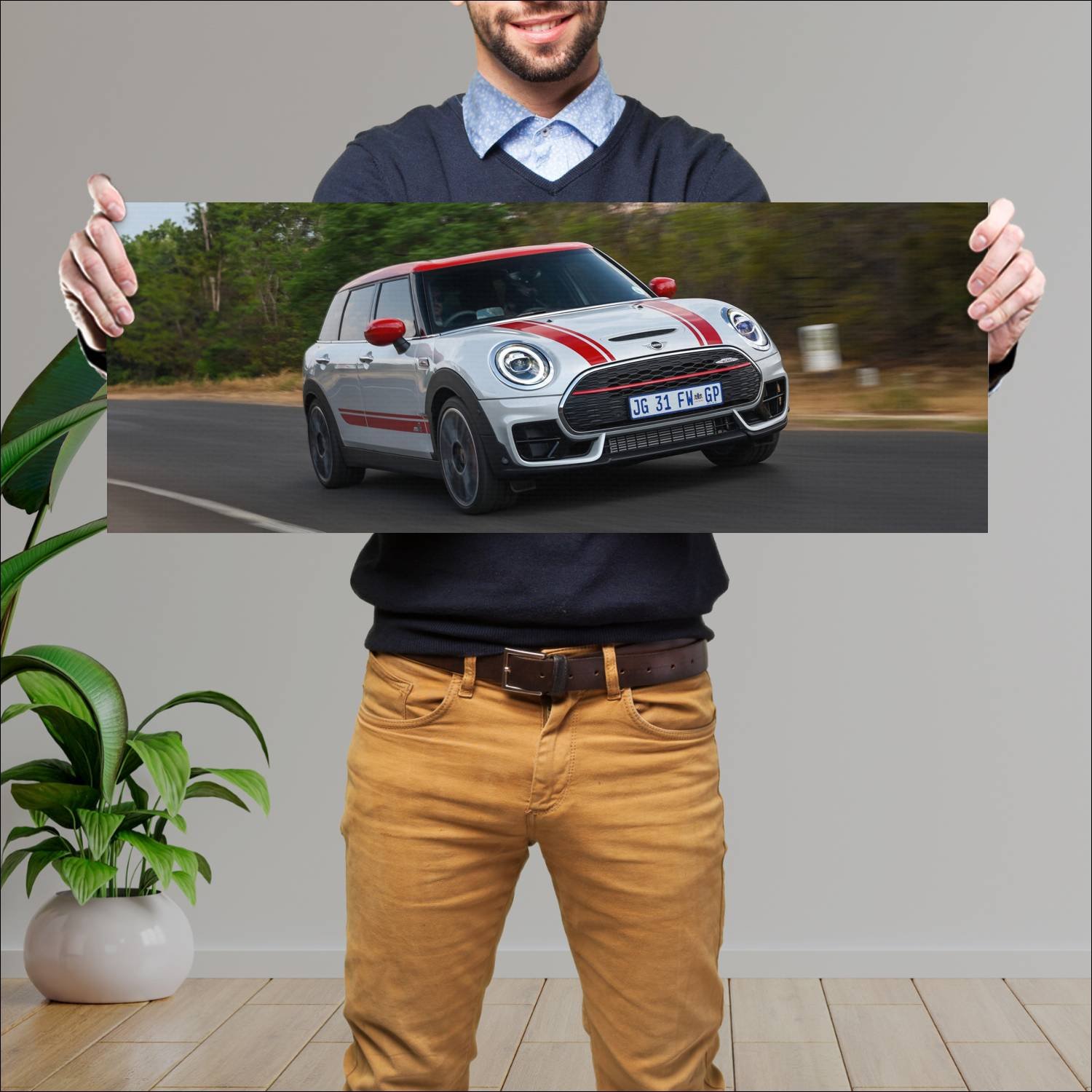 Cuadro grande 30x80cm 2019 mini john cooper works 362 Mini