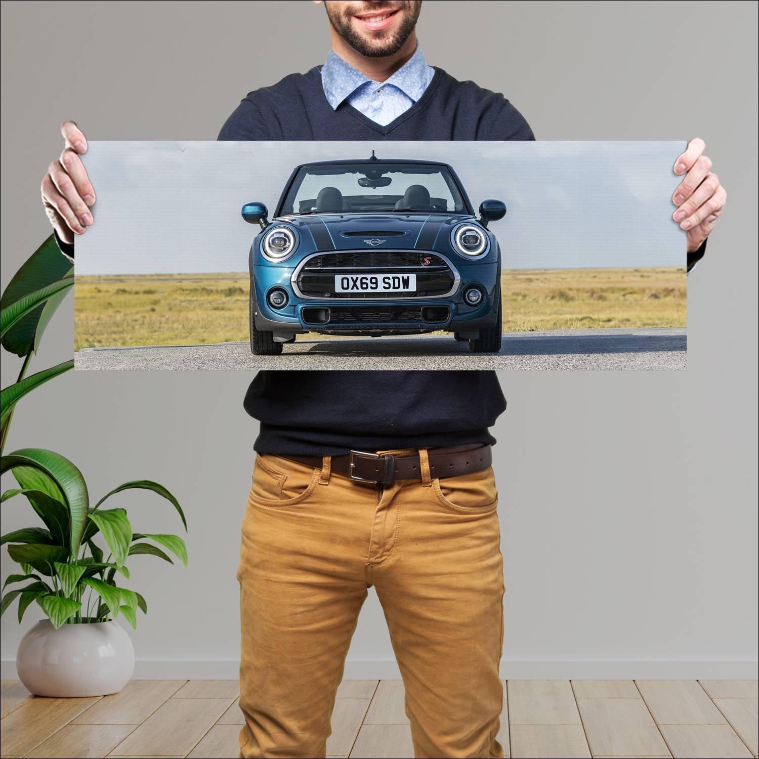 Cuadro grande 30x80cm 2020 mini cooper s cabrio si 370 Mini