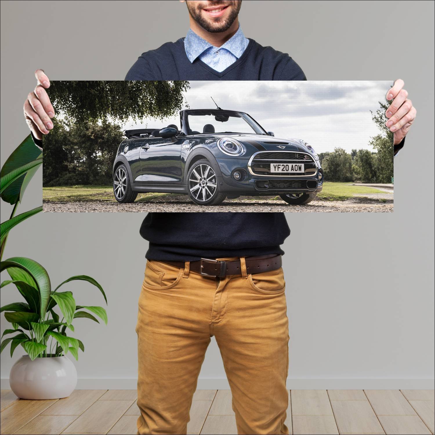 Cuadro grande 30x80cm 2020 mini cooper s convertib 371 Mini