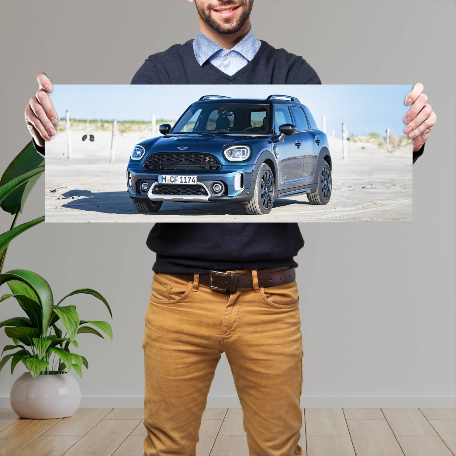 Cuadro grande 30x80cm 2020 mini cooper s countryma 373 Mini