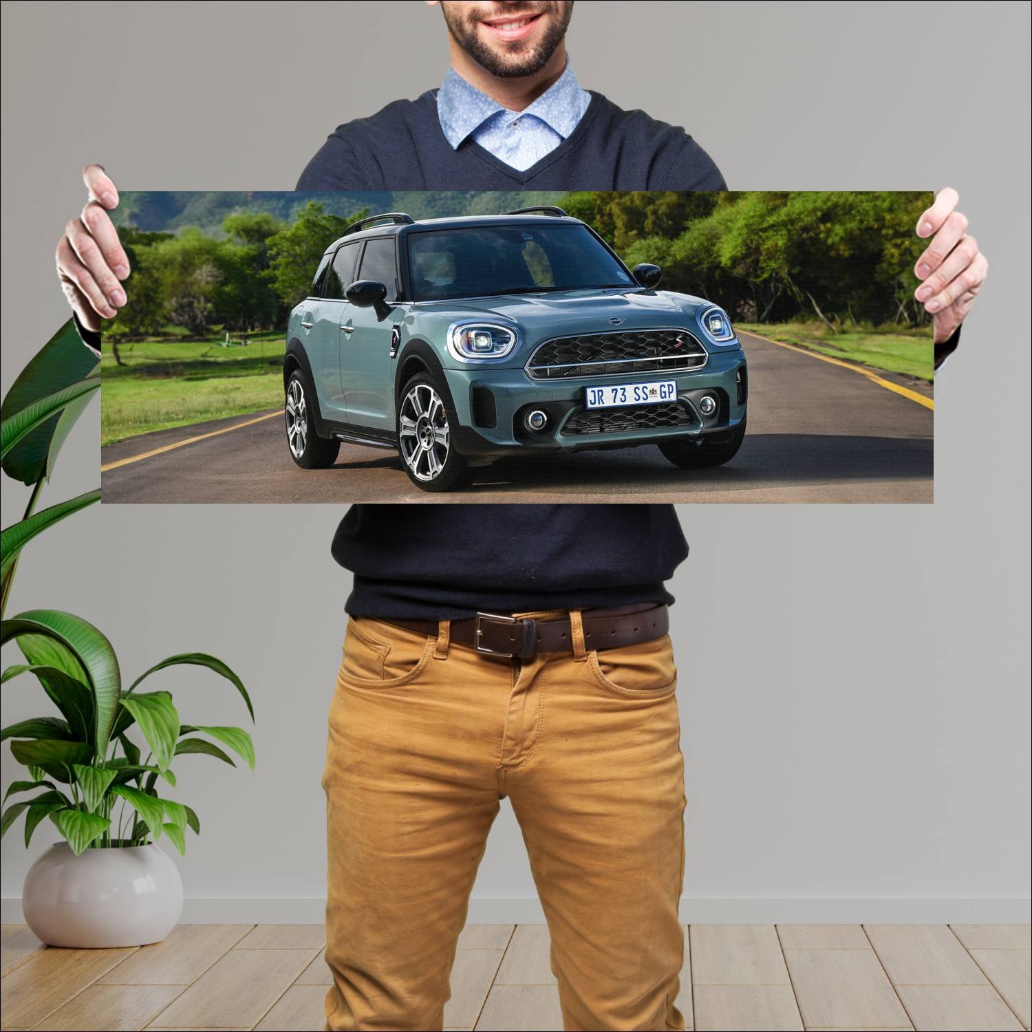 Cuadro grande 30x80cm 2020 mini cooper s countryma 378 Mini