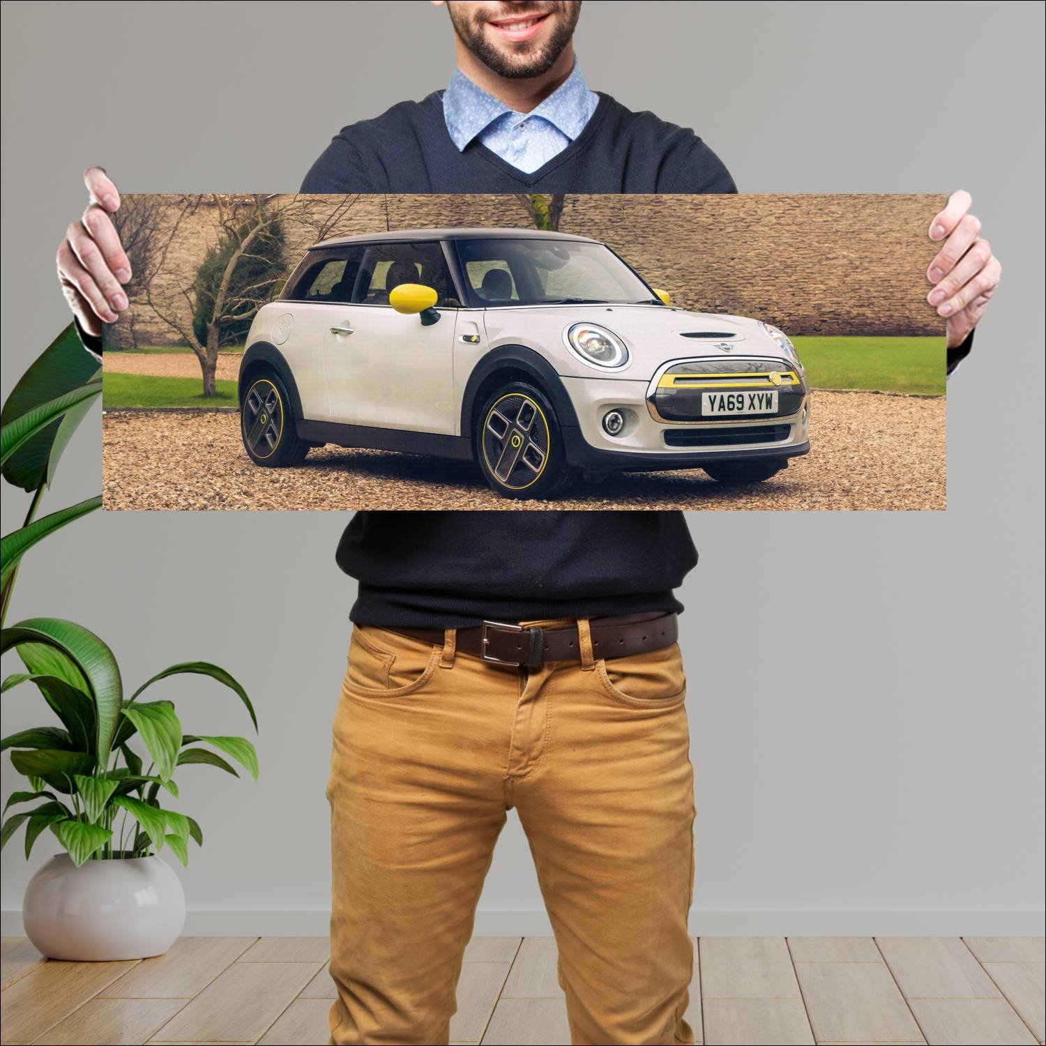 Cuadro grande 30x80cm 2020 mini cooper s e 3 door 379 Mini