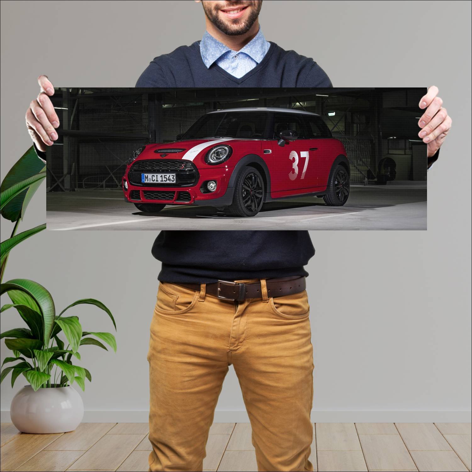 Cuadro grande 30x80cm 2020 mini cooper s paddy hop 383 Mini