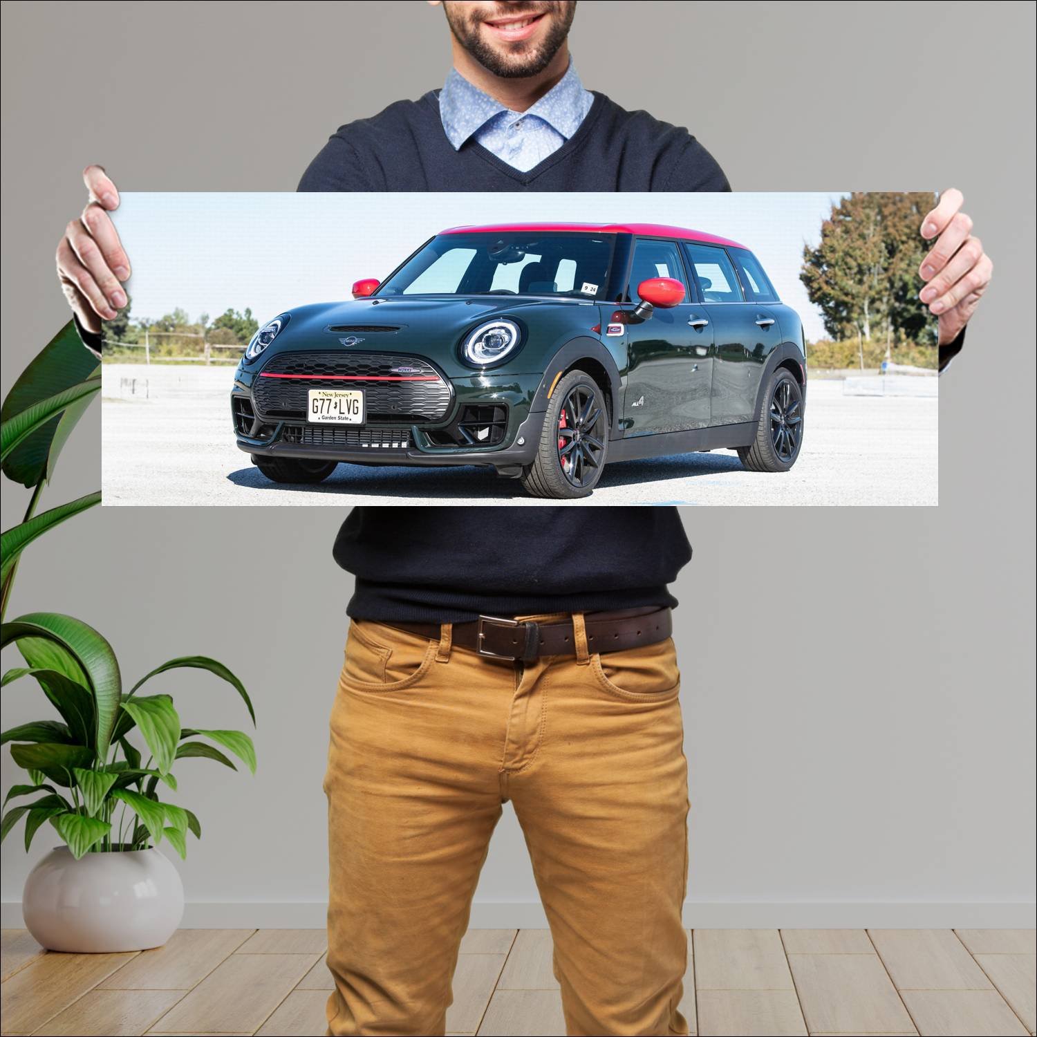 Cuadro grande 30x80cm 2020 mini john cooper works 386 Mini