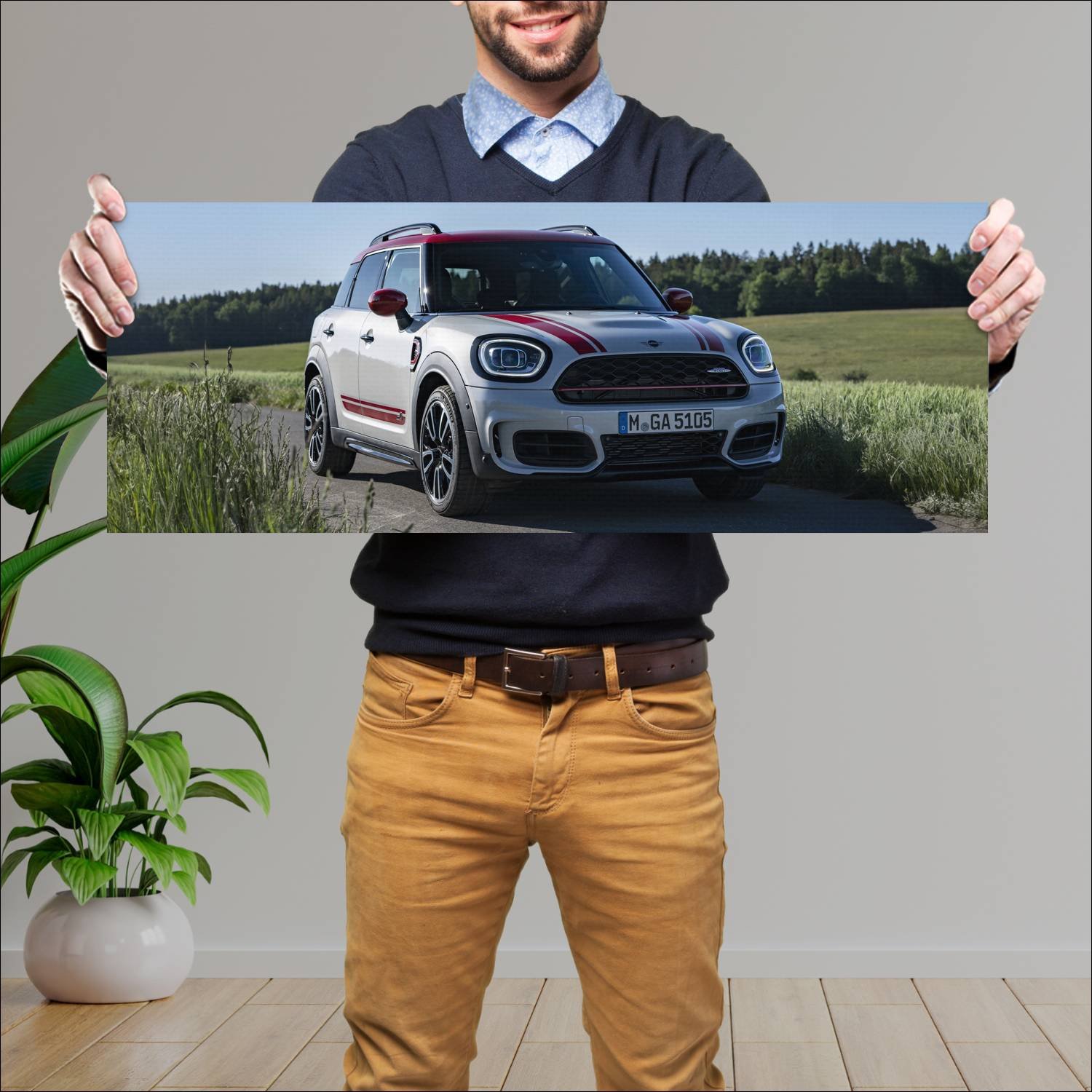 Cuadro grande 30x80cm 2020 mini john cooper works 387 Mini